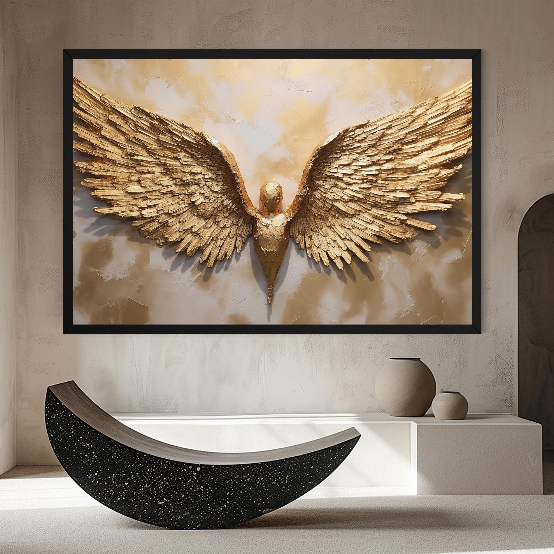 Tablou Canvas Beautiful Gold Wings mockup 8