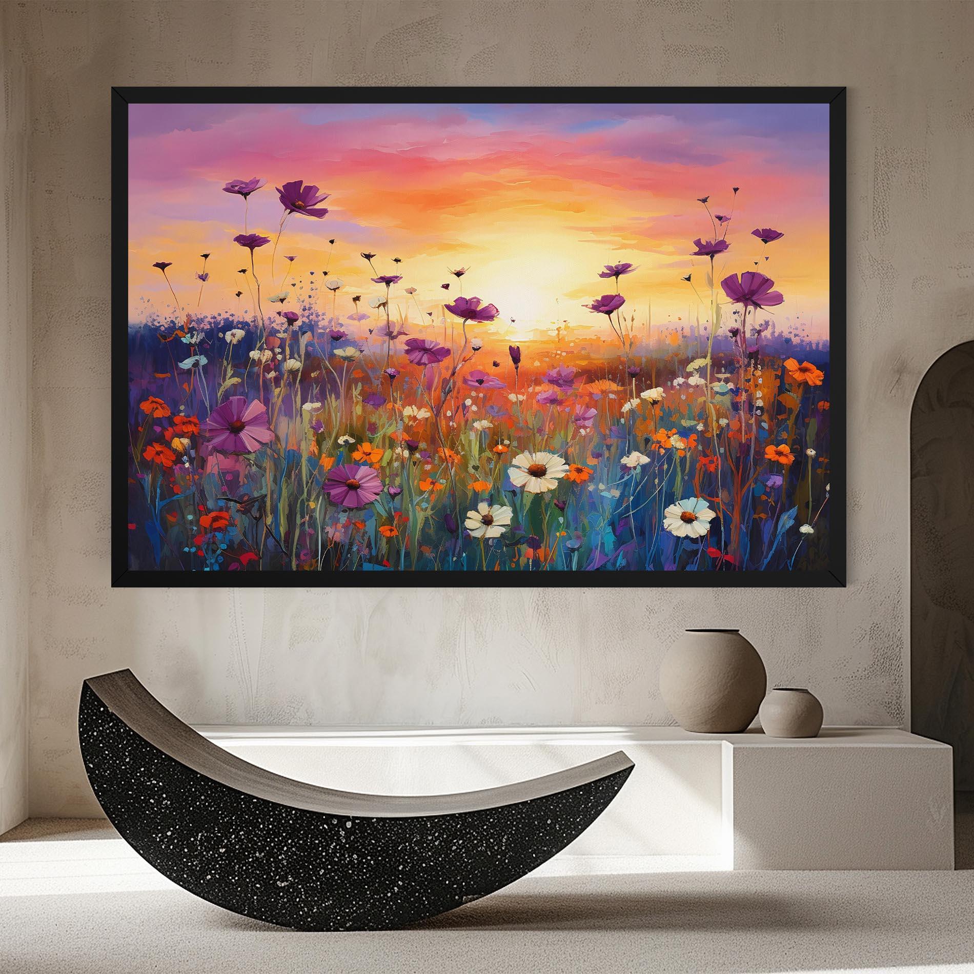 Tablou Canvas Dreamy Field Flowers mockup 8