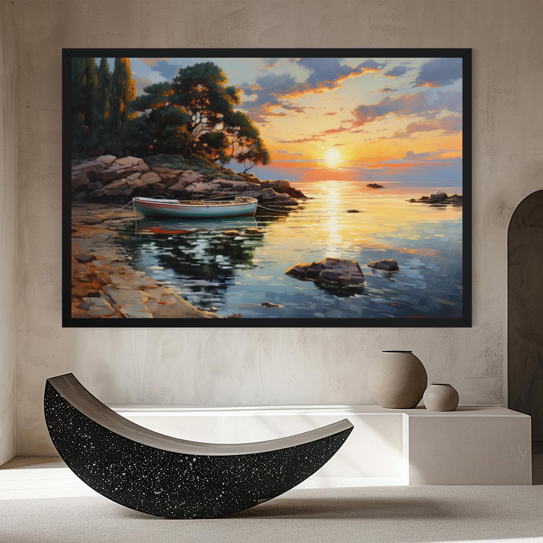 Sunset Sea Art mockup 8