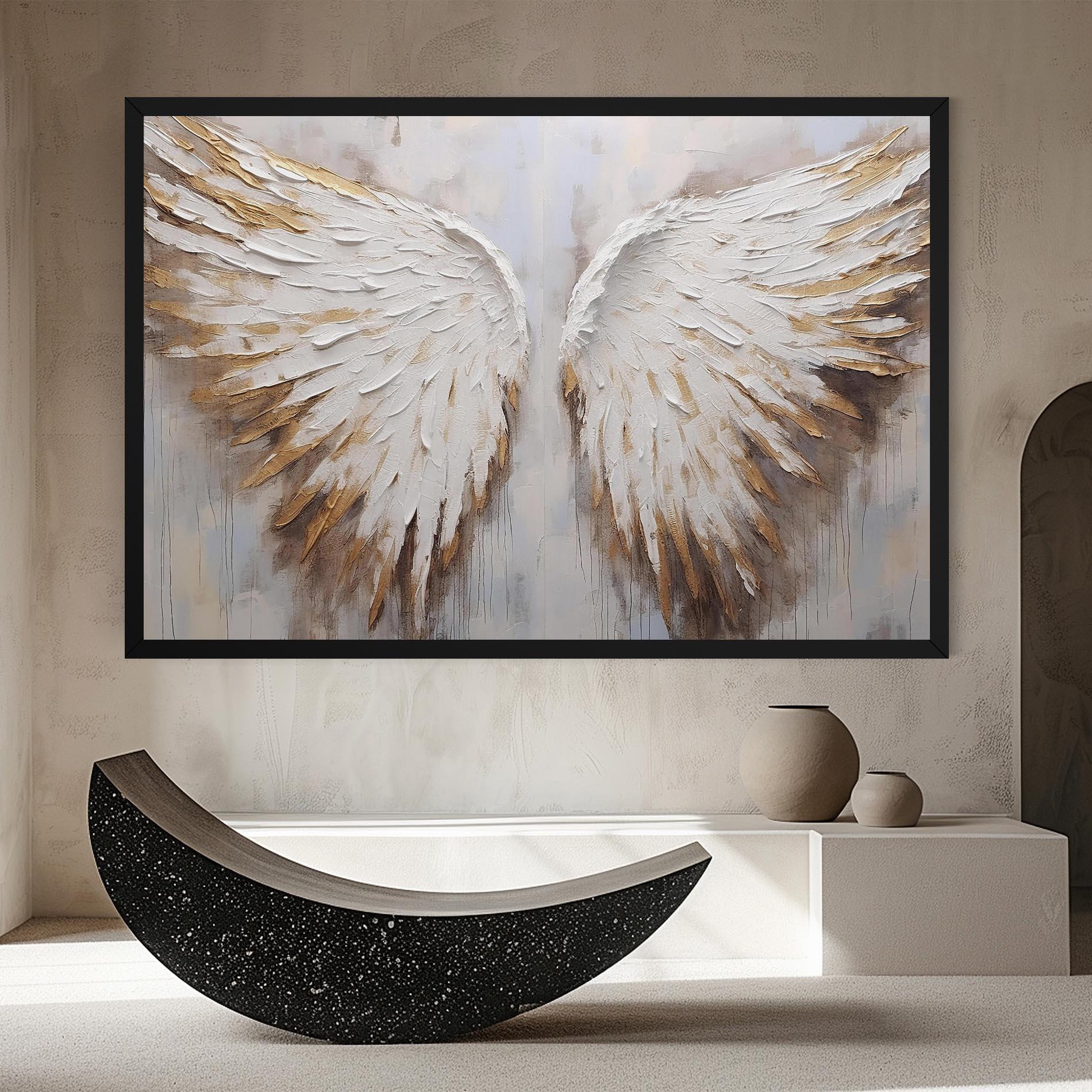 Tablou Canvas White Angel Wings mockup 8