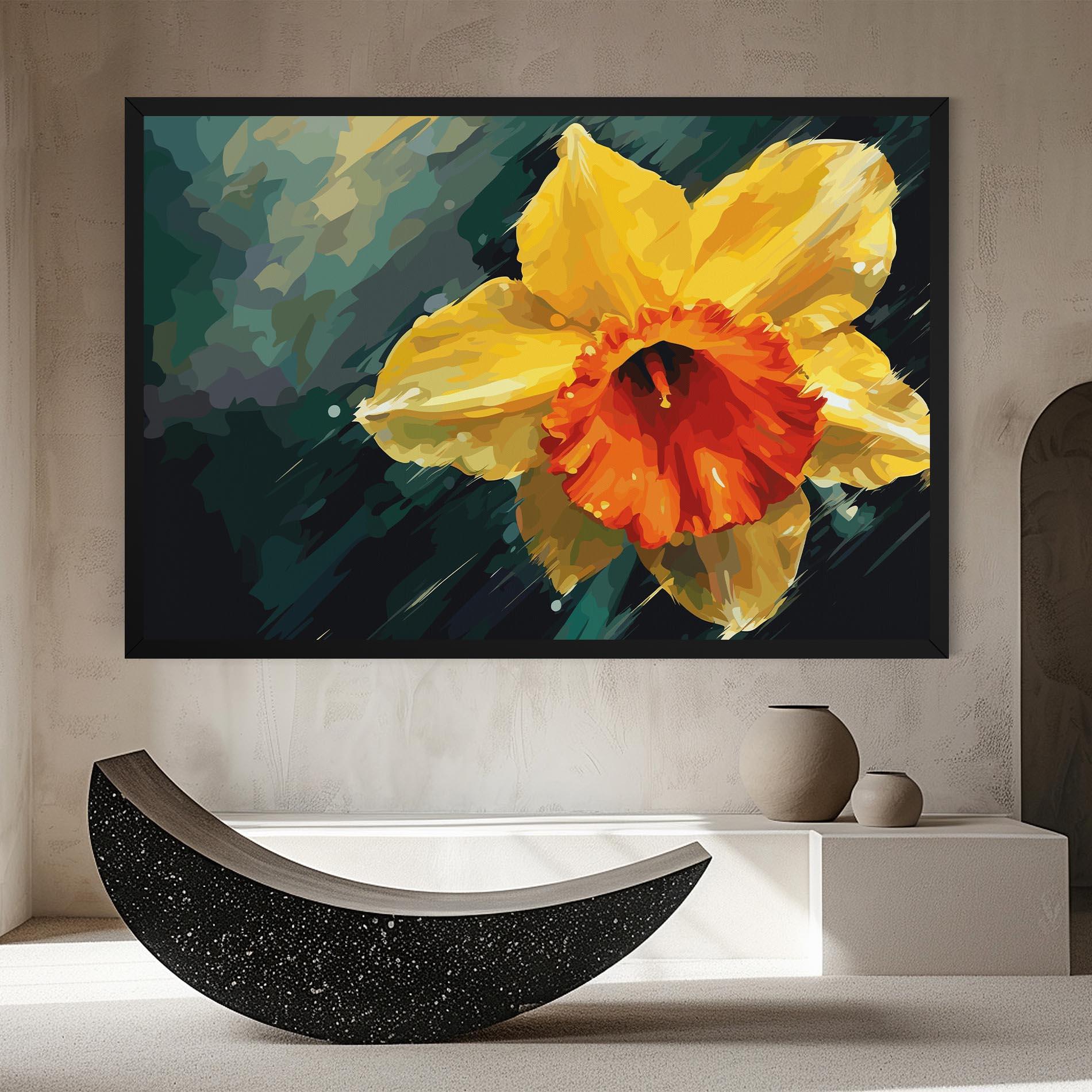 Tablou Canvas Yellow Flower Art mockup 8