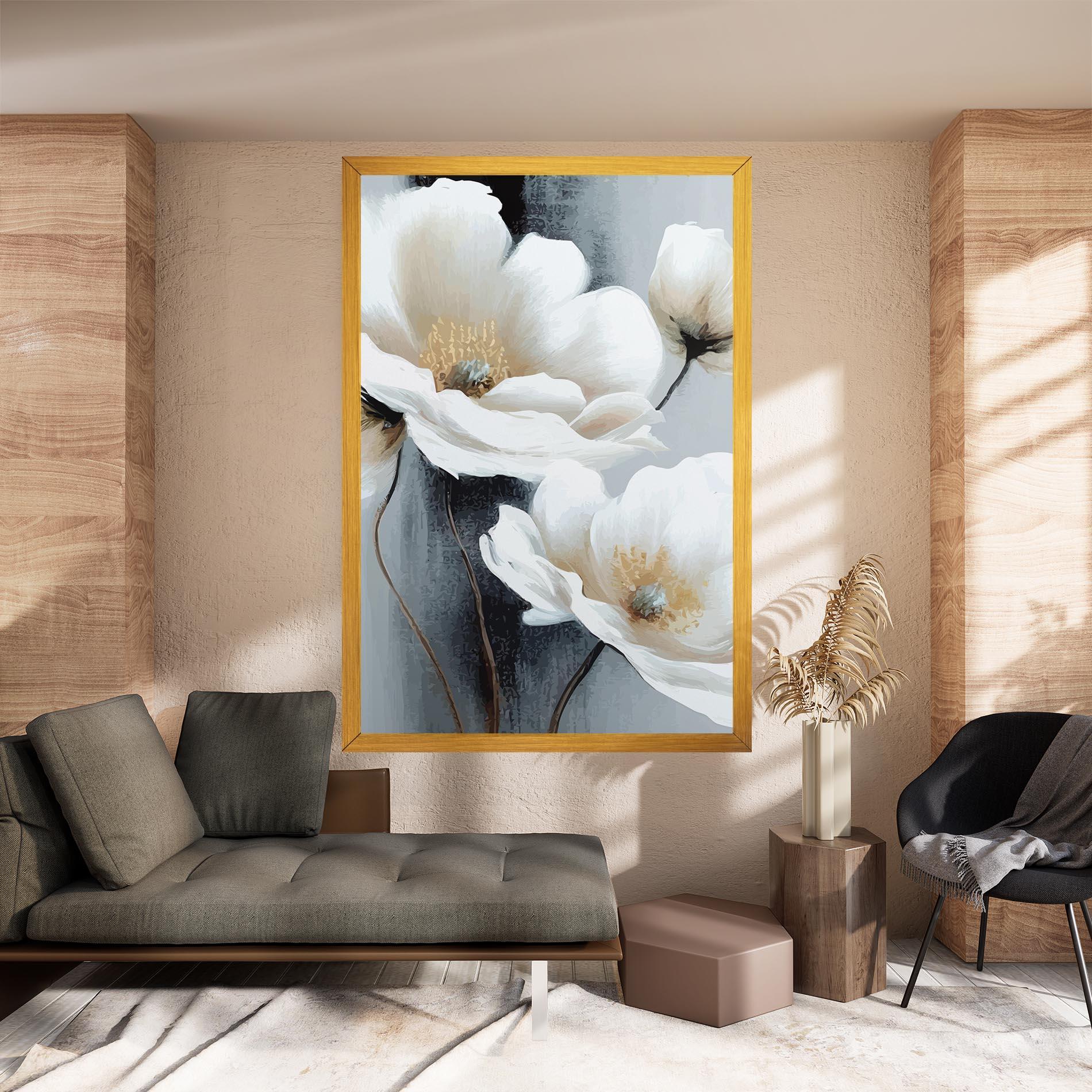 Tablou Canvas Paint Texture Flower mockup 8