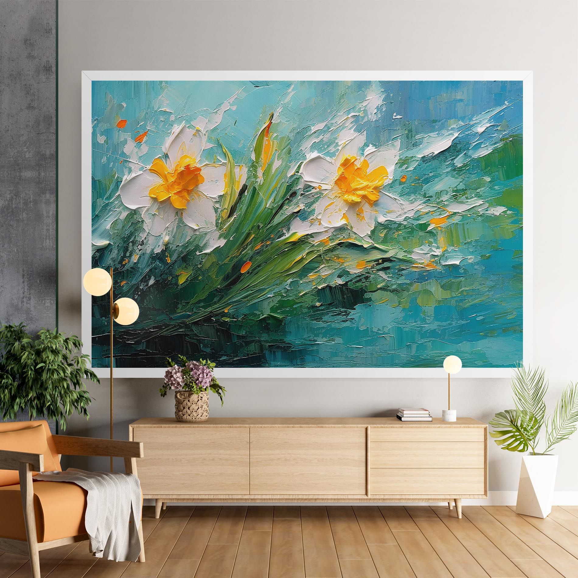 Abstract Flower Painting mockup 9