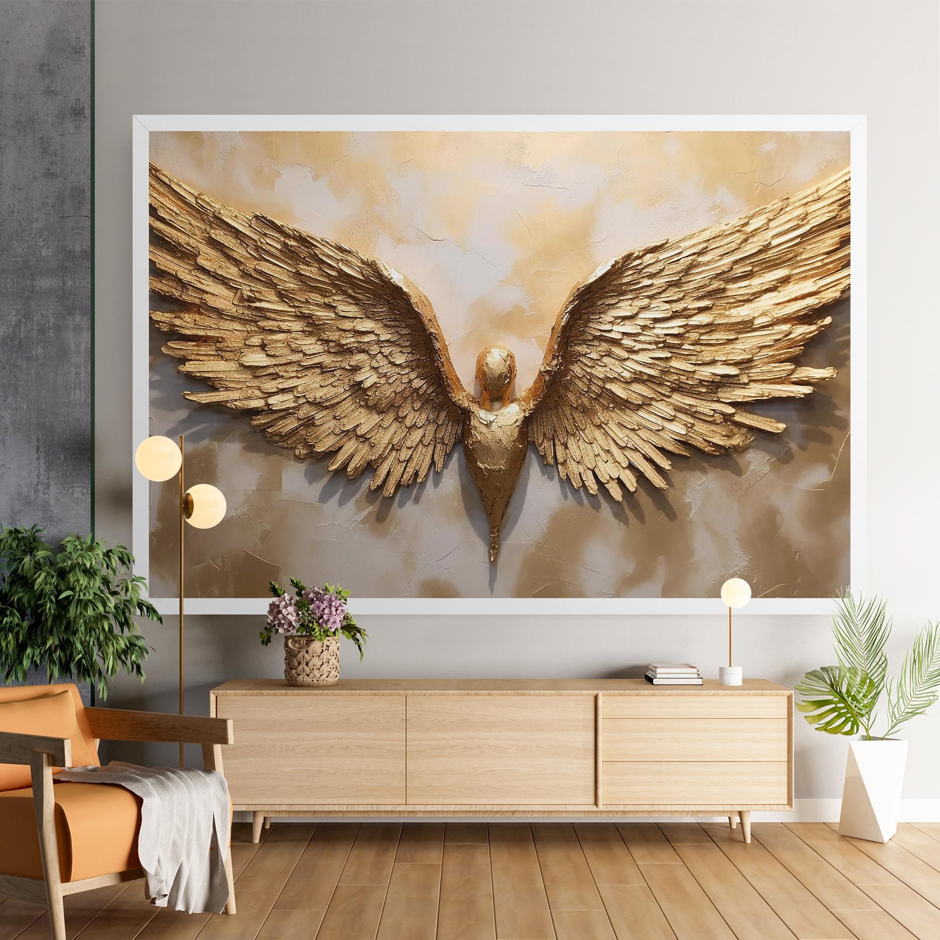 Beautiful Gold Wings mockup 9