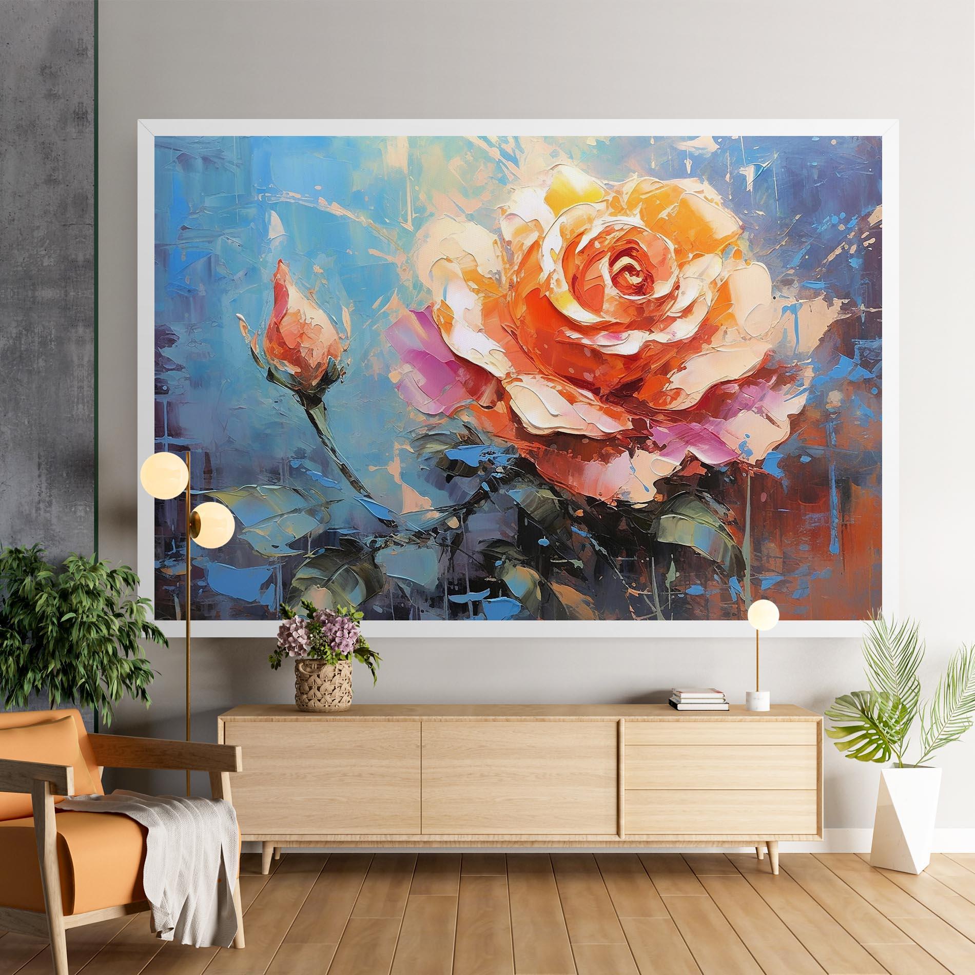 Tablou Canvas Pretty Pink Rose Art mockup 9