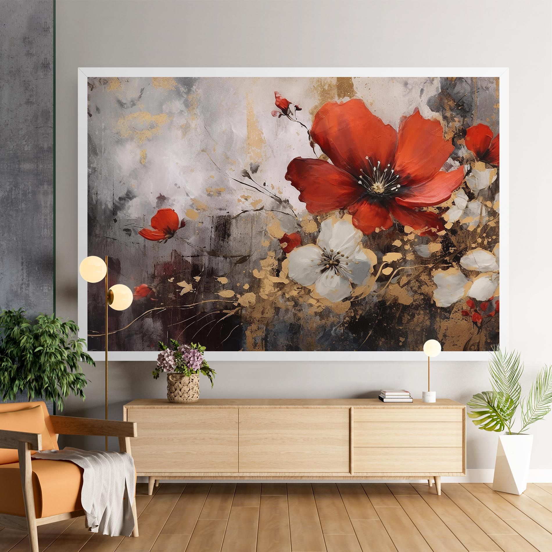 Red Poppy Painting mockup 9