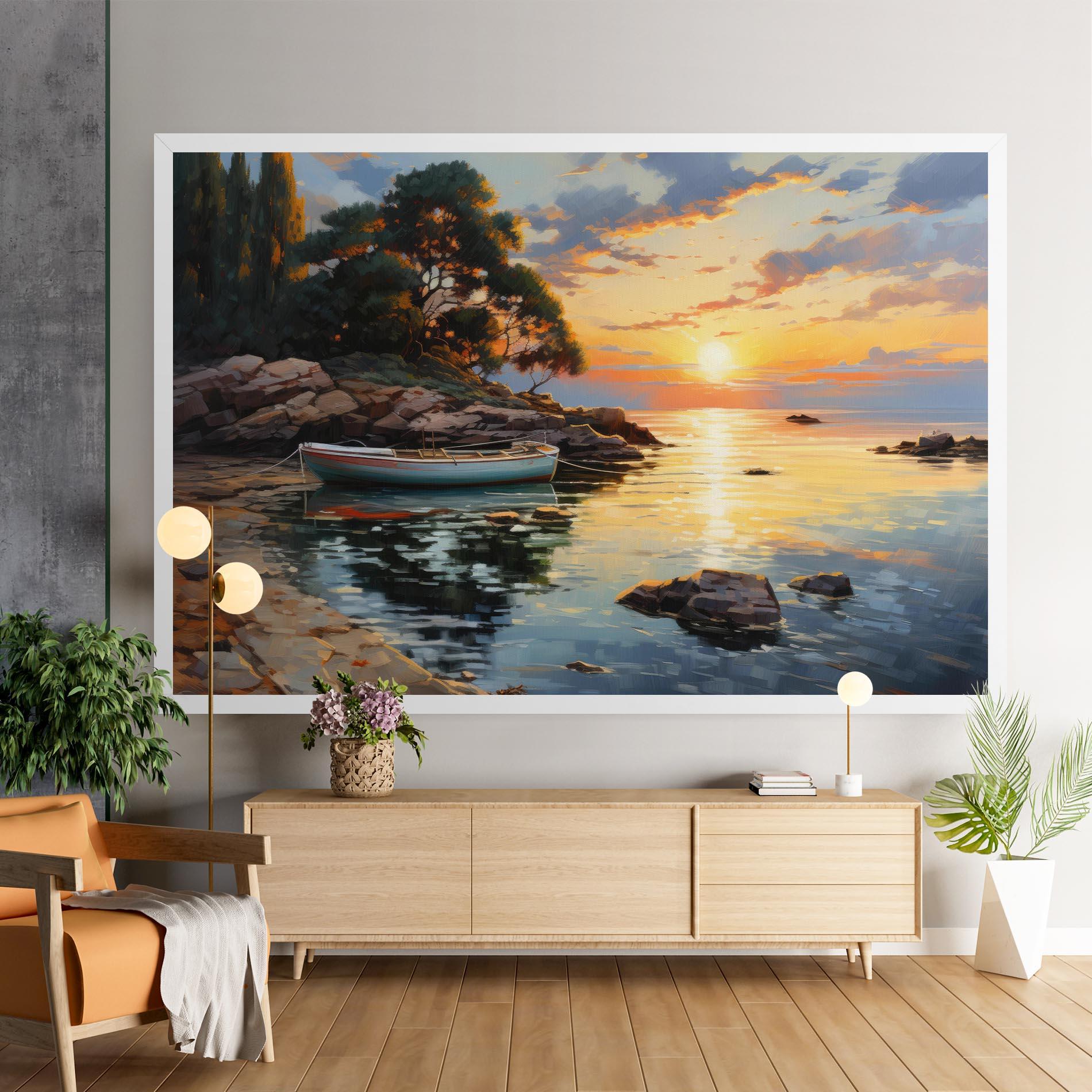 Tablou Canvas Sunset Sea Art mockup 9