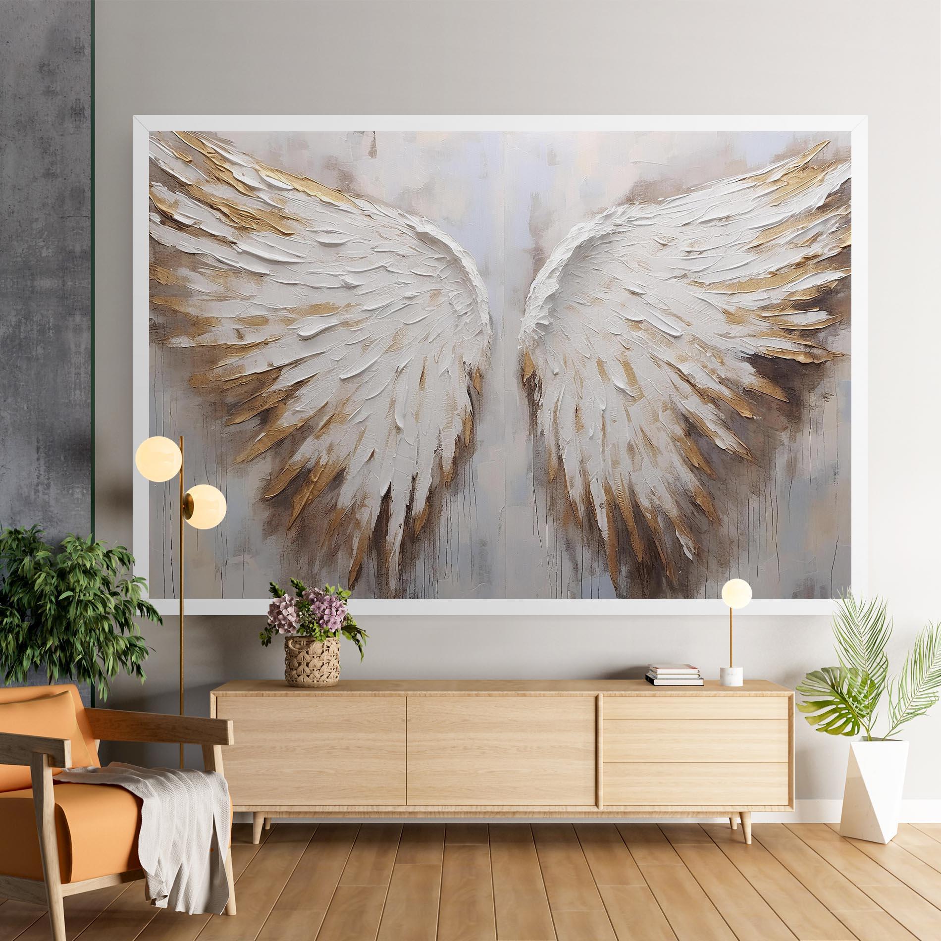 Tablou Canvas White Angel Wings mockup 9