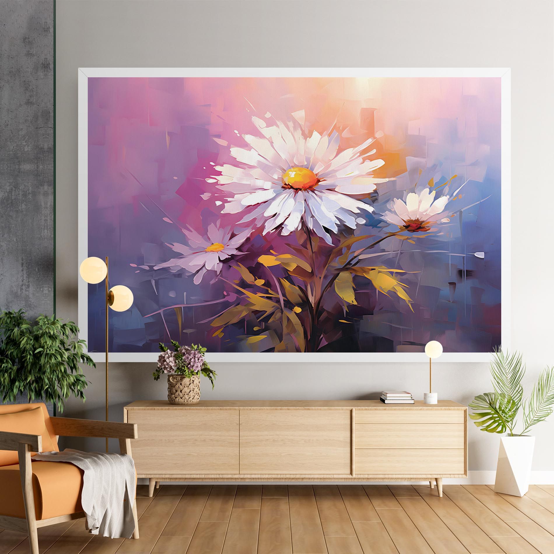 White Flower On Purple mockup 9