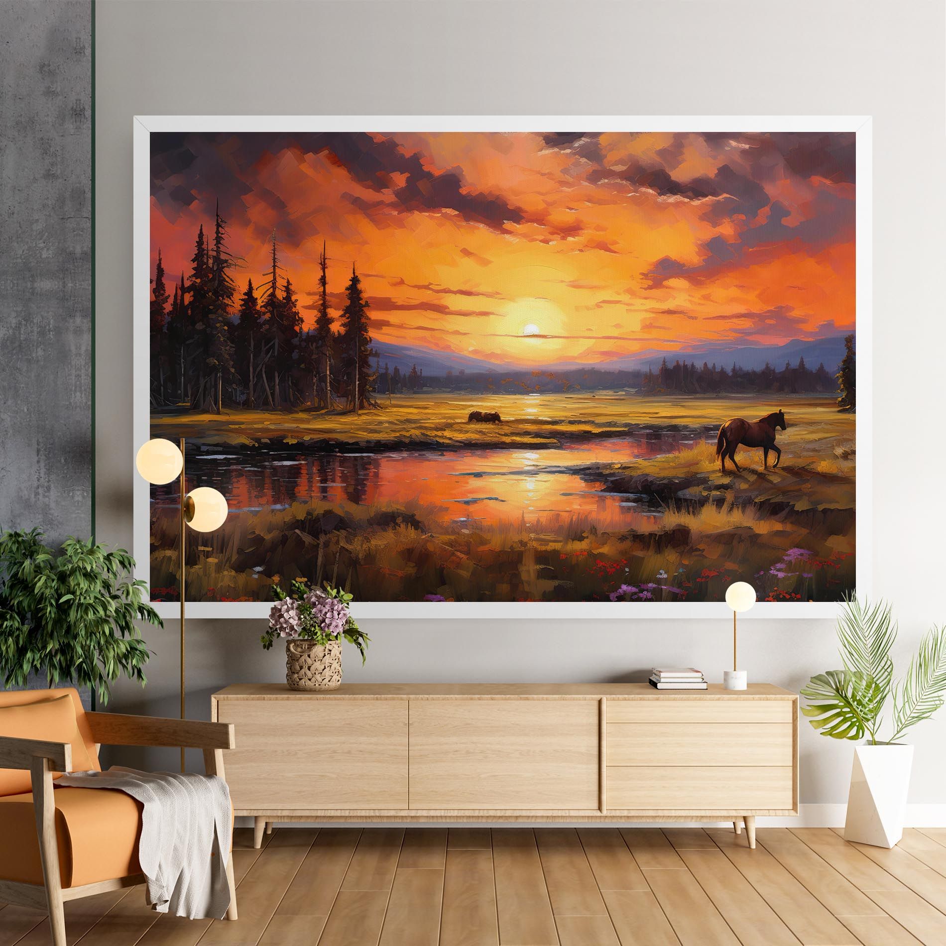 Wild Horses Painting mockup 9