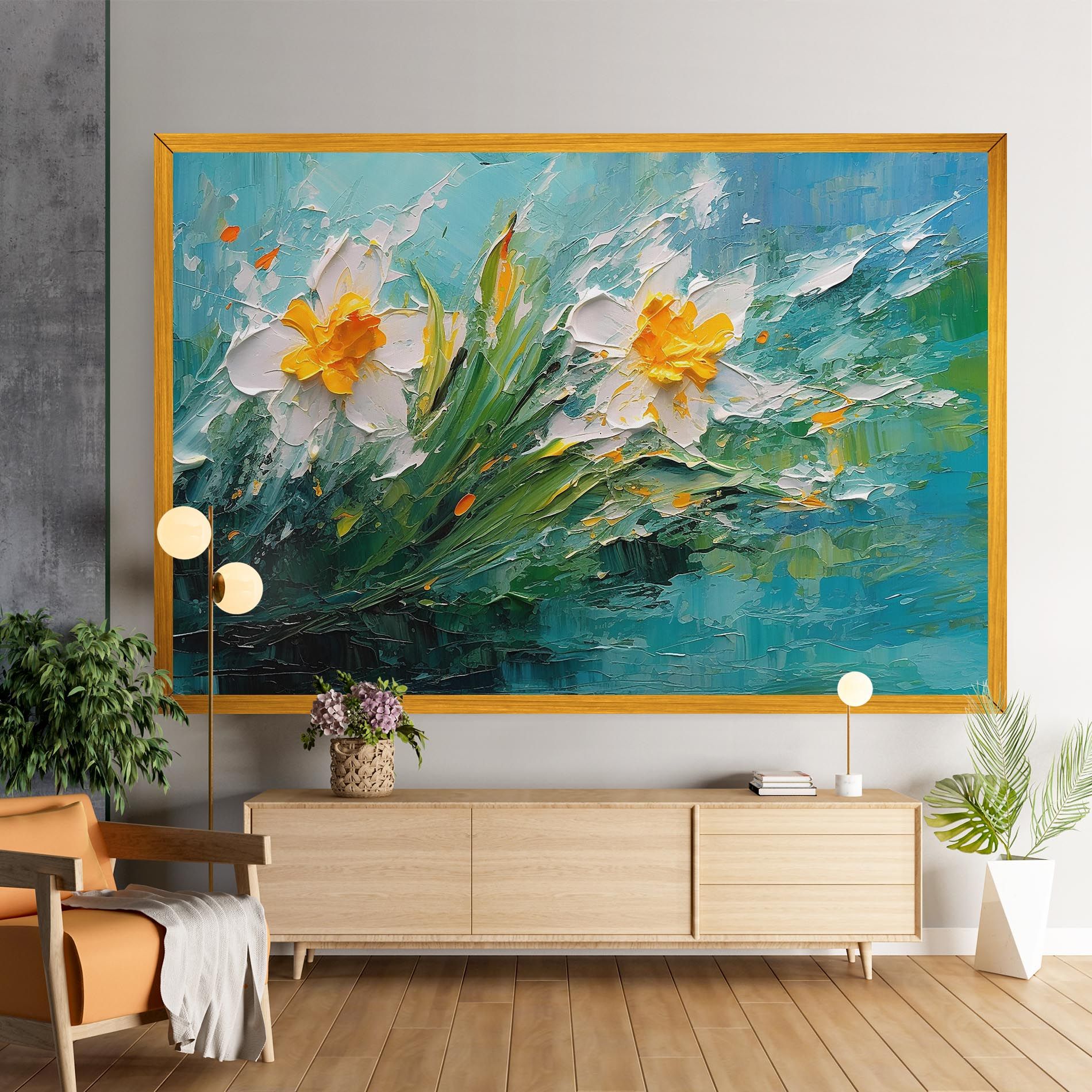Abstract Flower Painting mockup 9