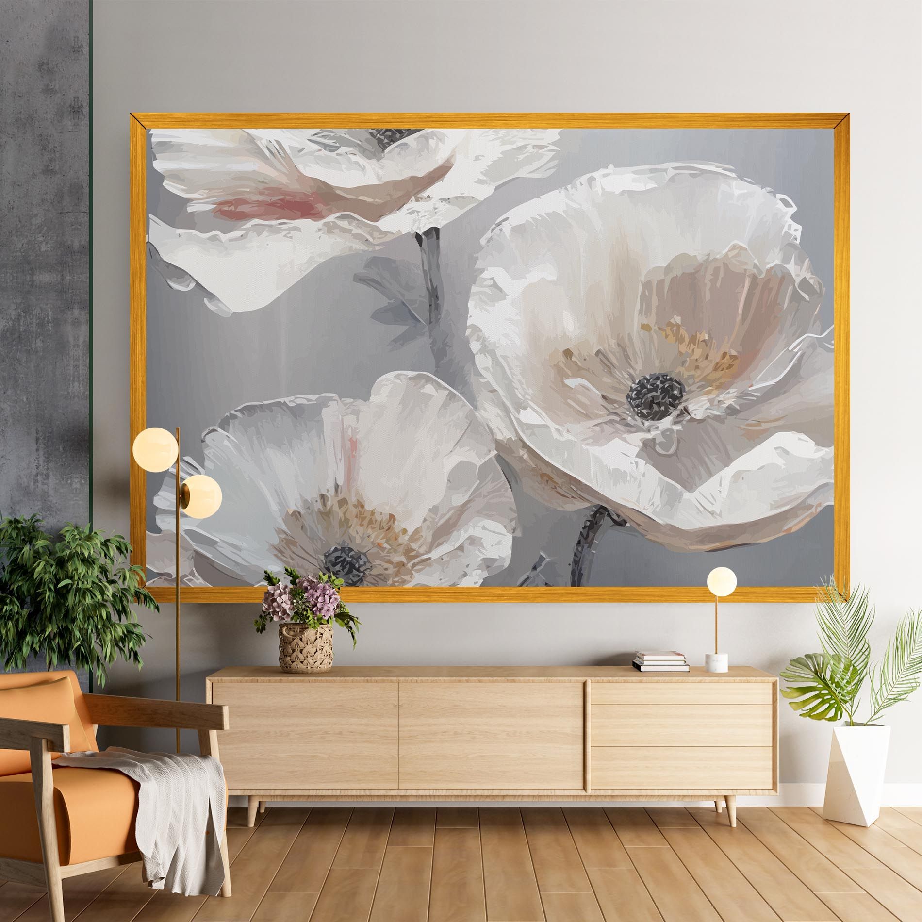 Cream Mix Flower mockup 9