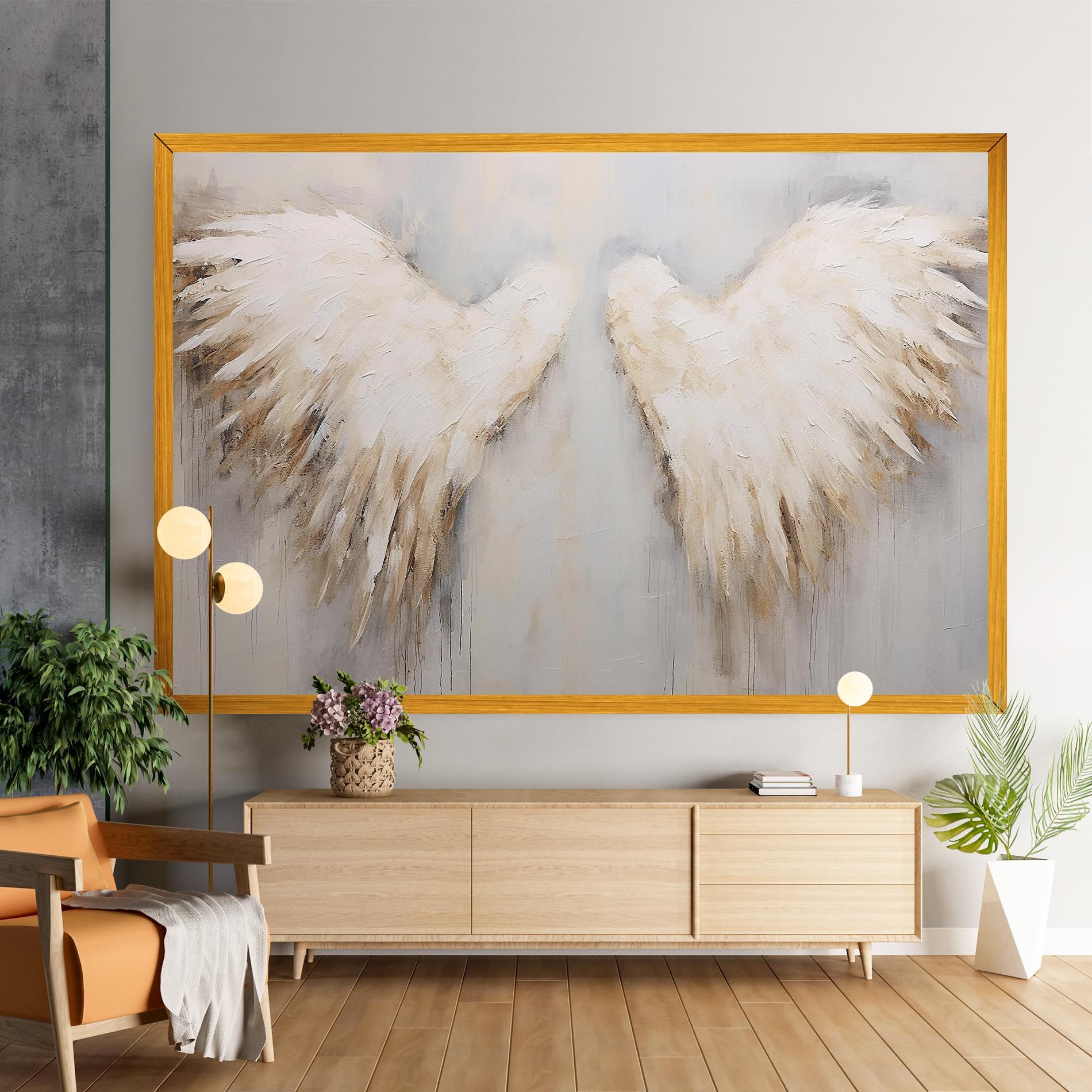 Cream White Wings mockup 9