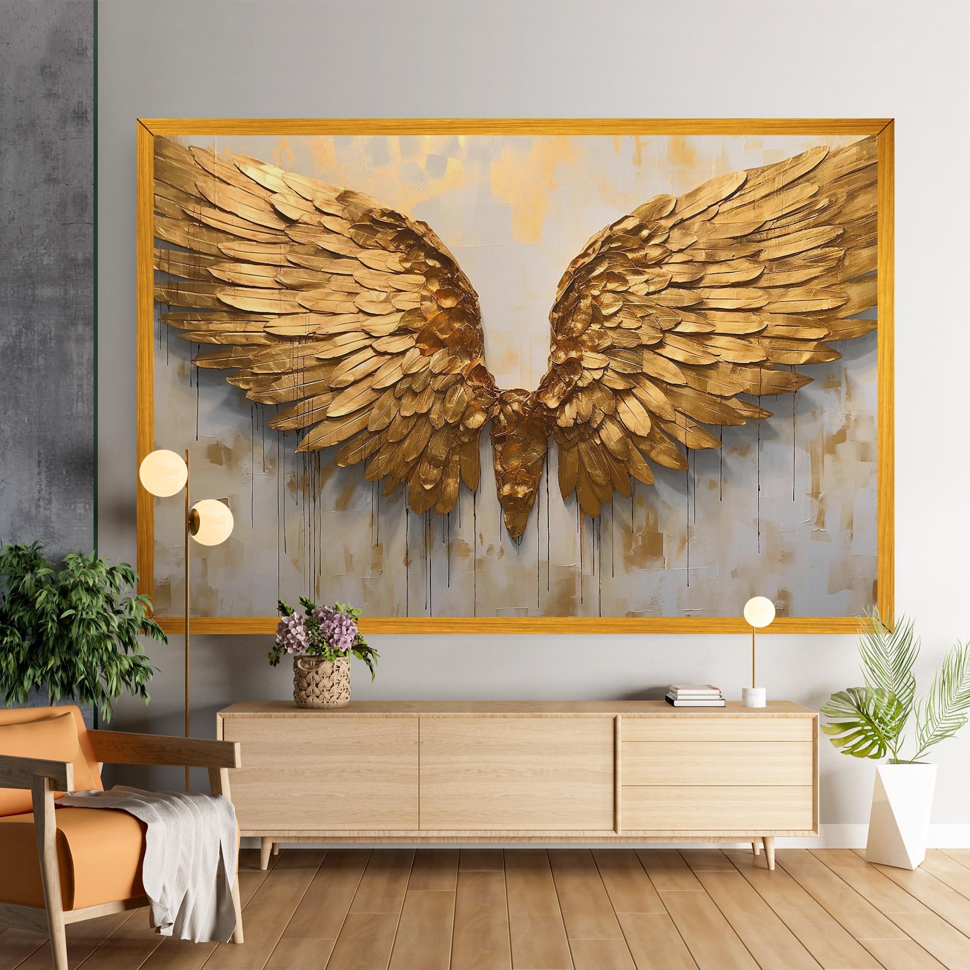 Tablou Canvas Golden Wings Art mockup 9