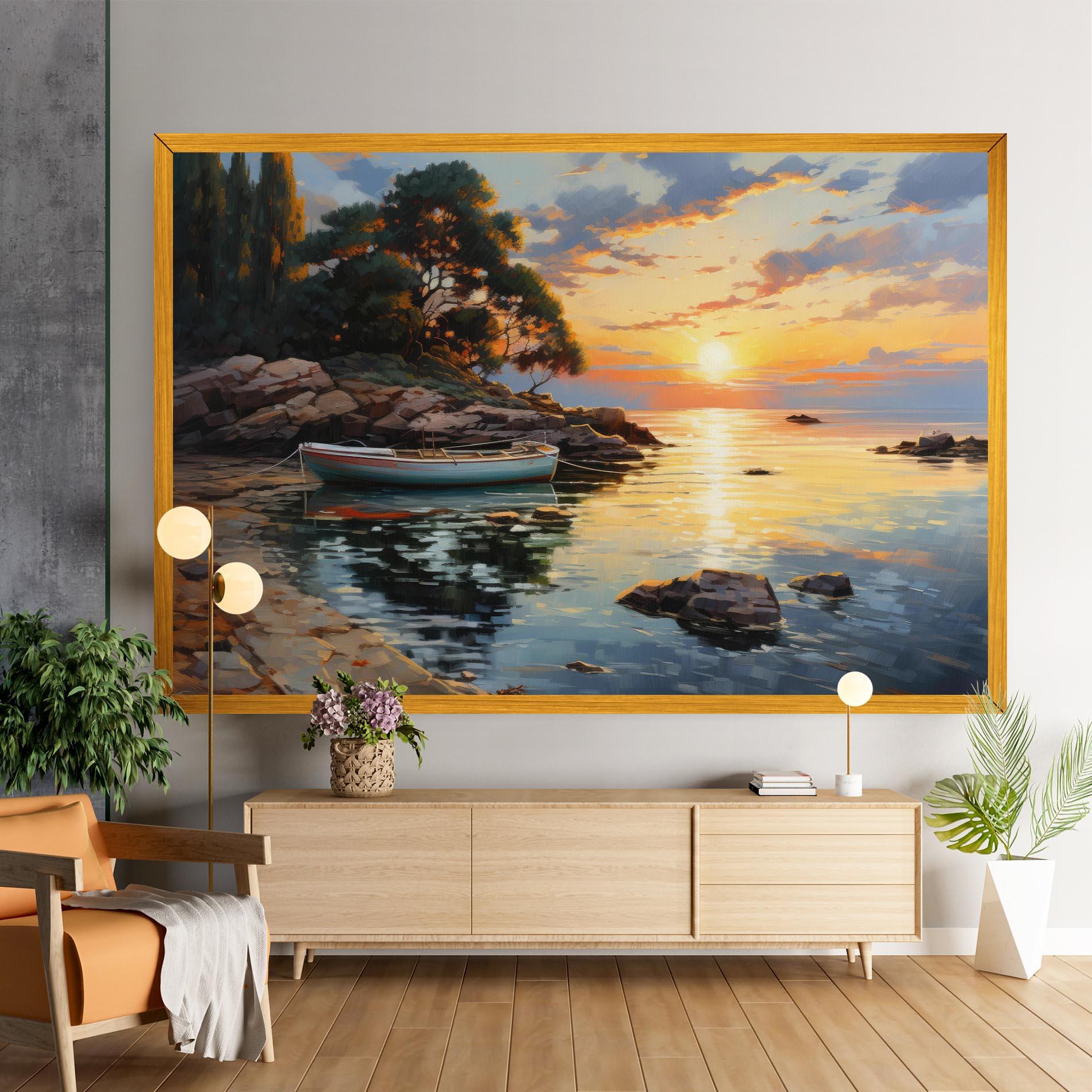 Tablou Canvas Sunset Sea Art mockup 9