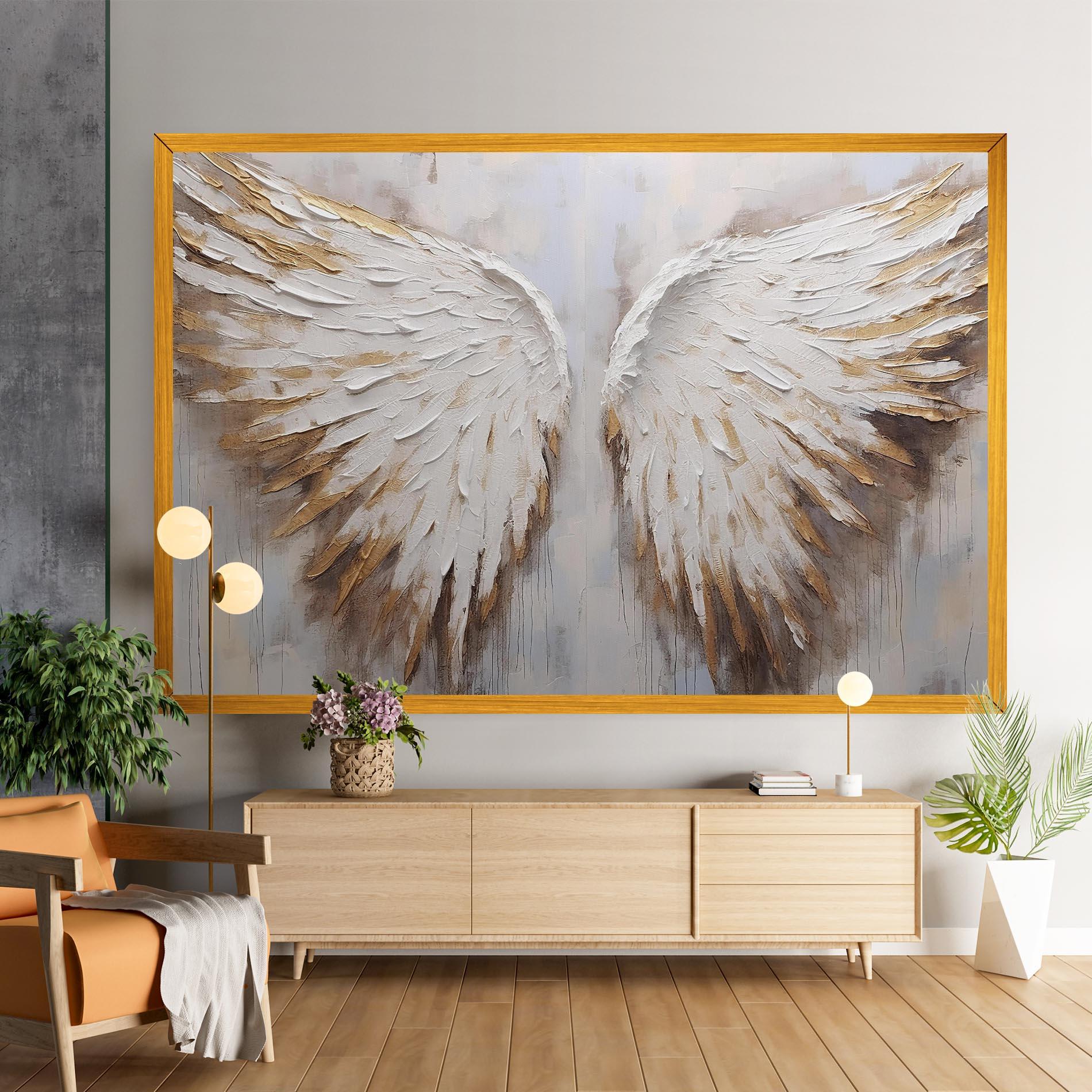 Tablou Canvas White Angel Wings mockup 9