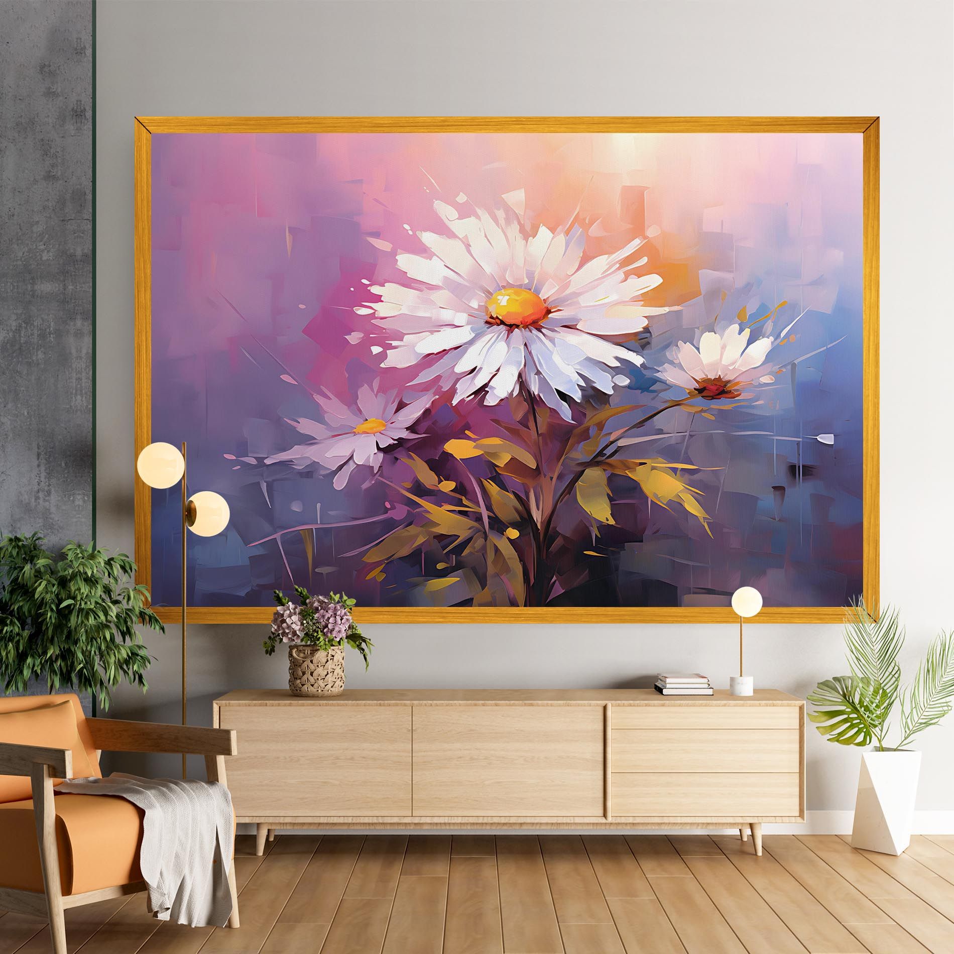 White Flower On Purple mockup 9