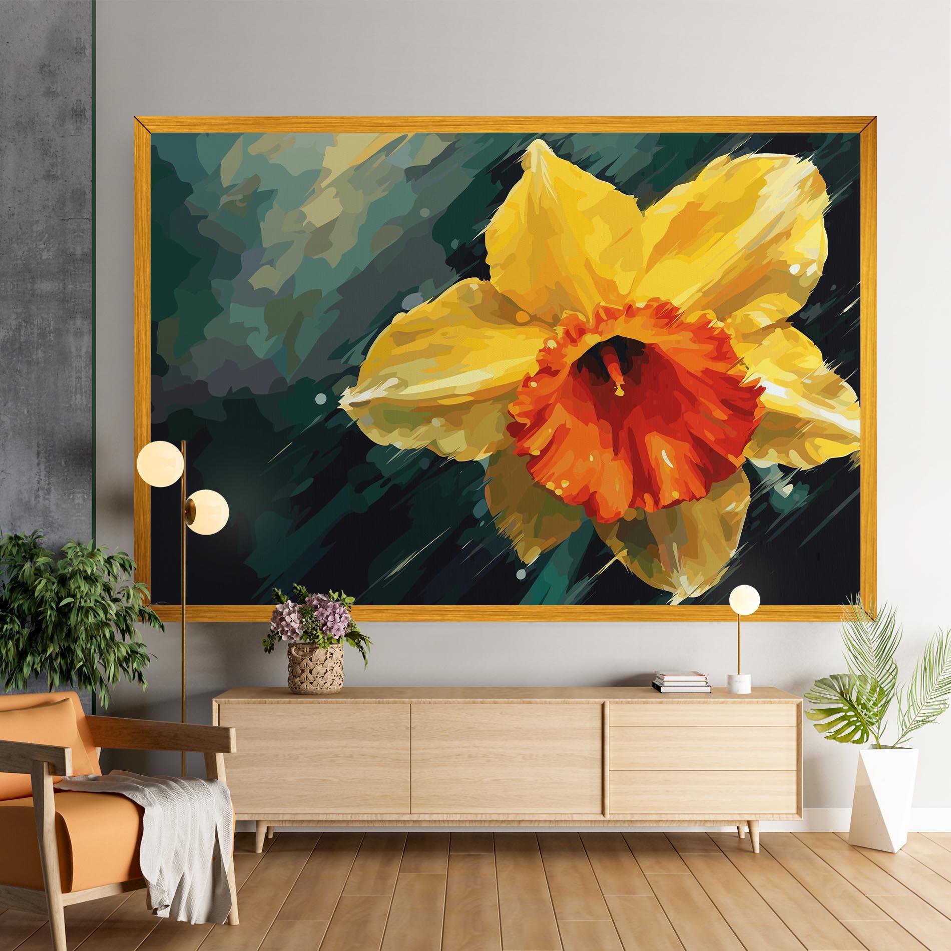 Tablou Canvas Yellow Flower Art mockup 9