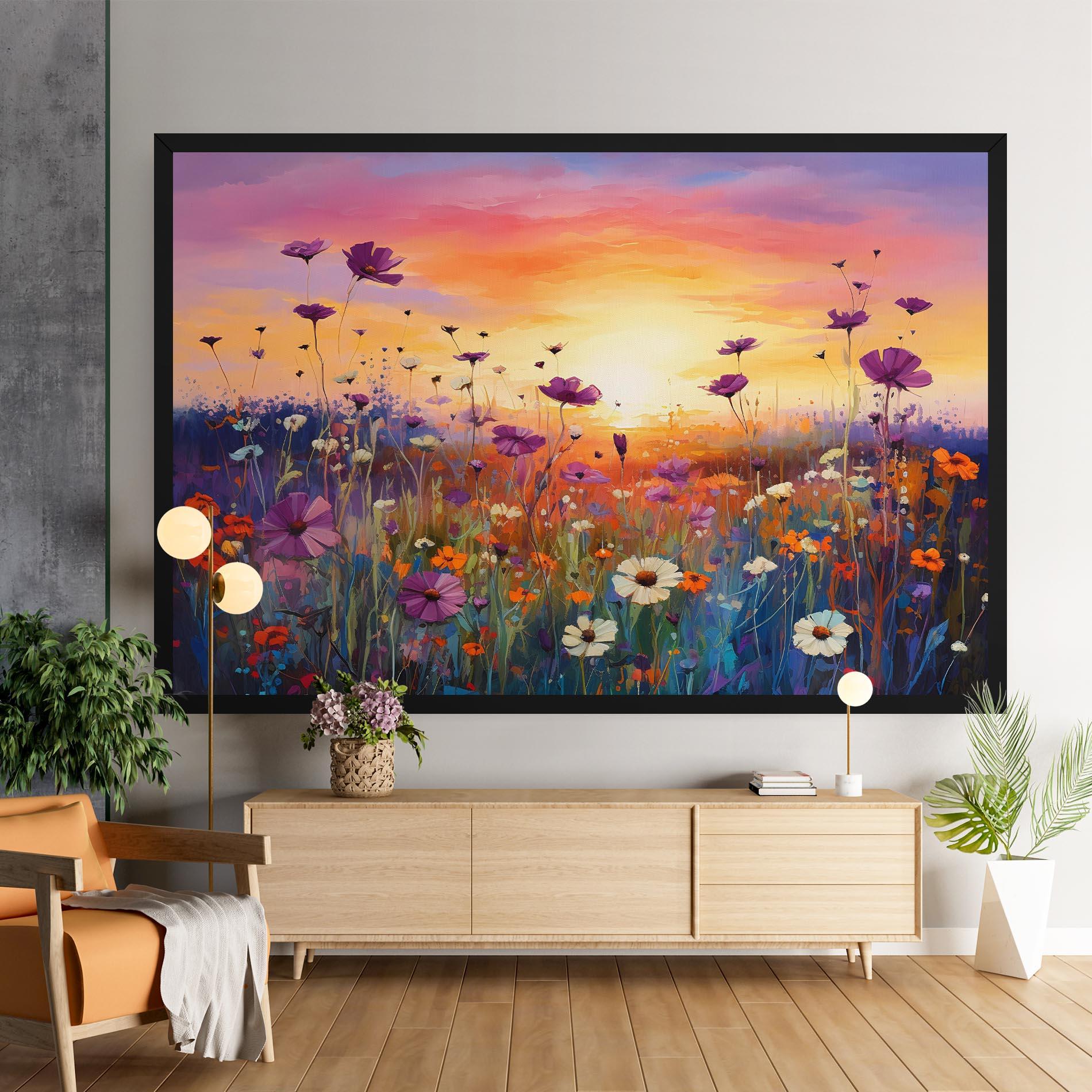 Tablou Canvas Dreamy Field Flowers mockup 9