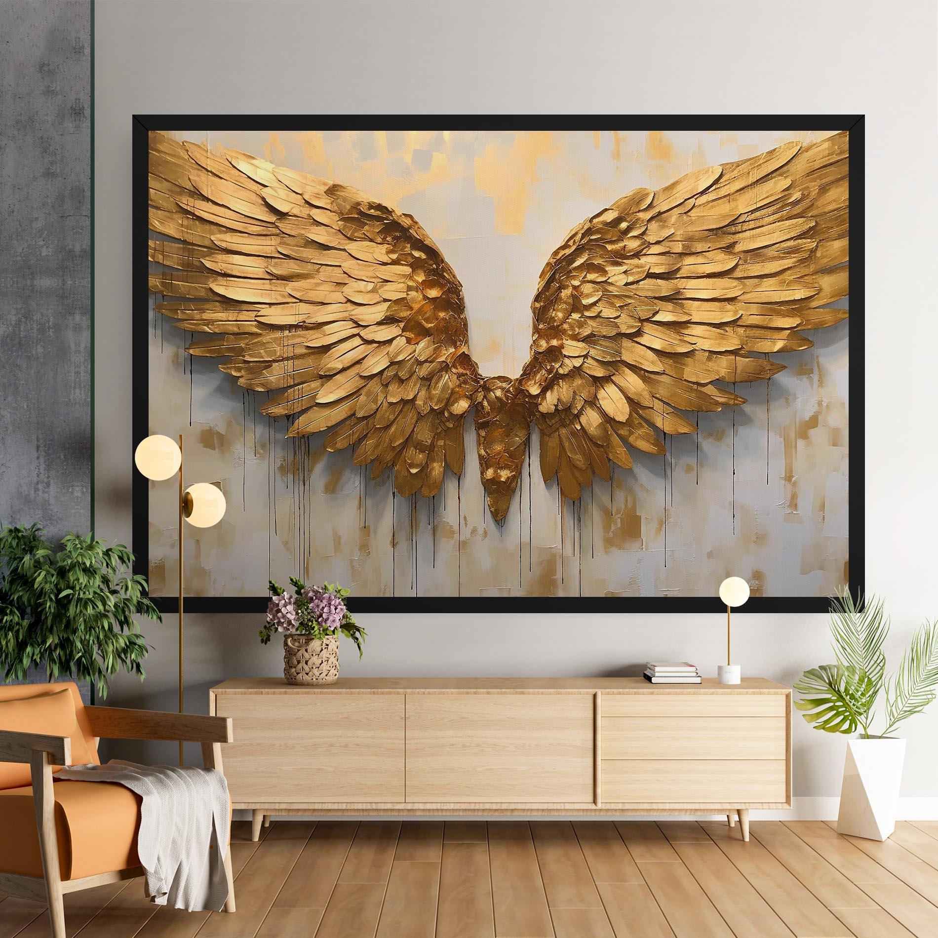Tablou Canvas Golden Wings Art mockup 9