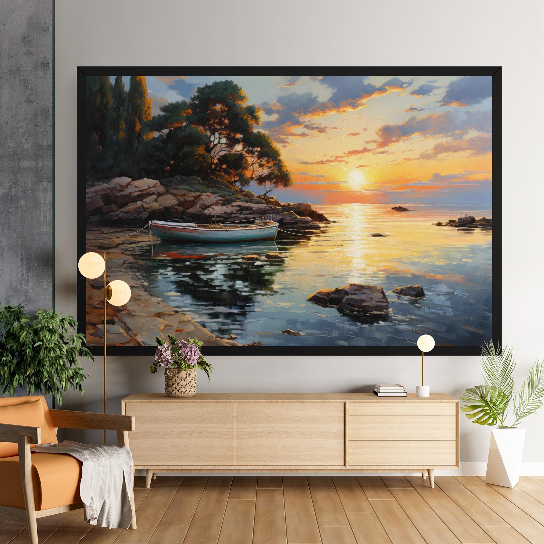 Tablou Canvas Sunset Sea Art mockup 9