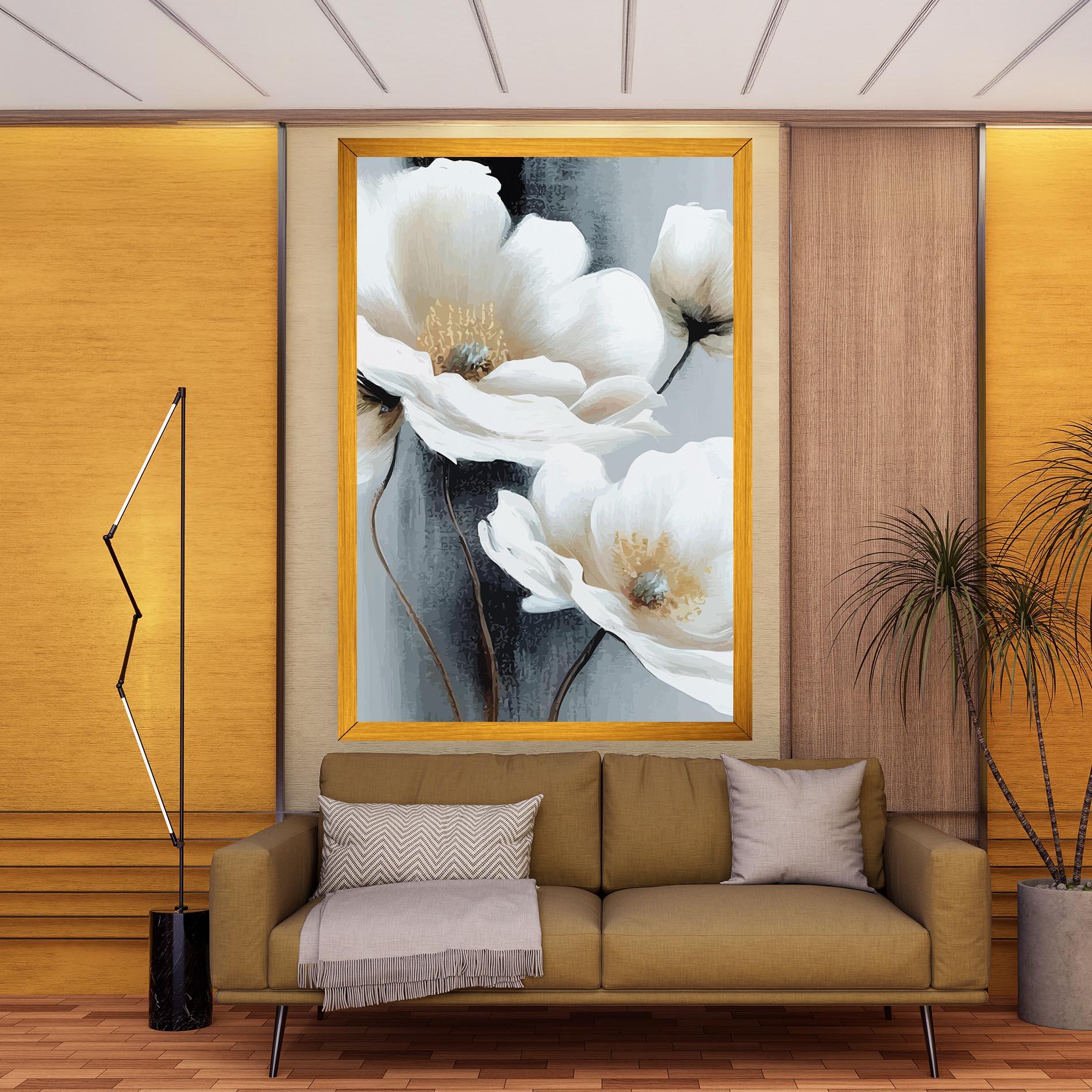 Tablou Canvas Paint Texture Flower mockup 9