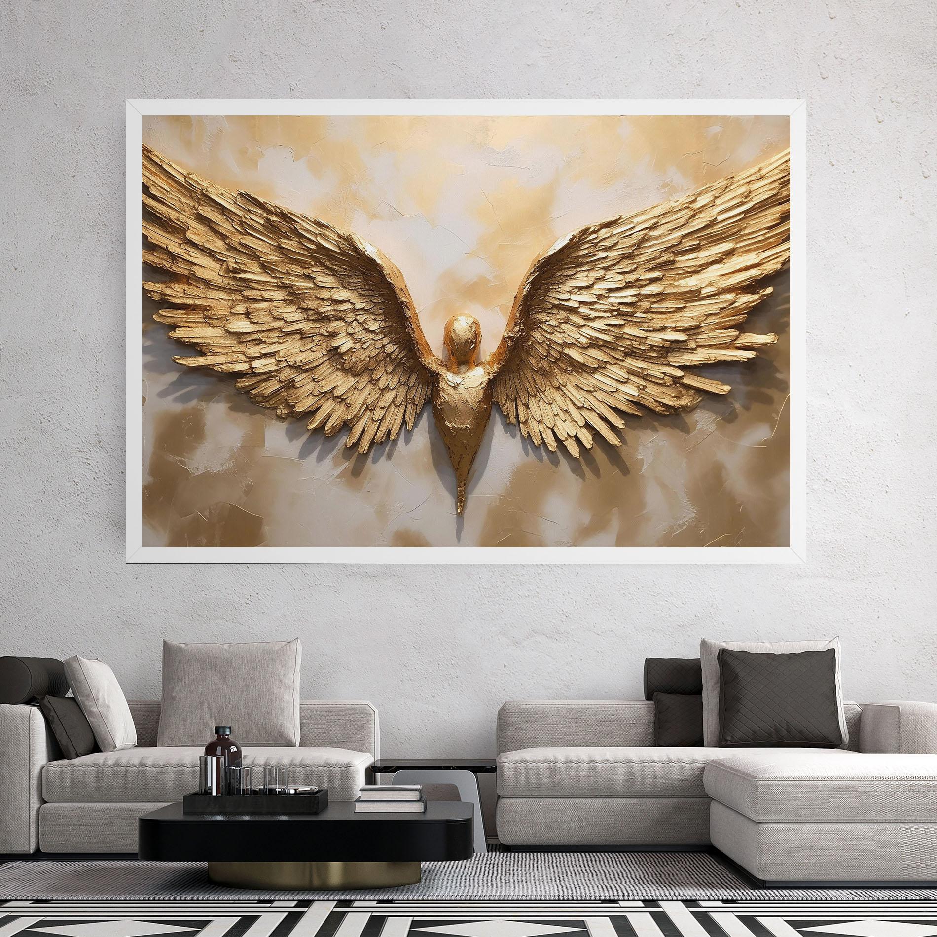 Tablou Canvas Beautiful Gold Wings mockup 2