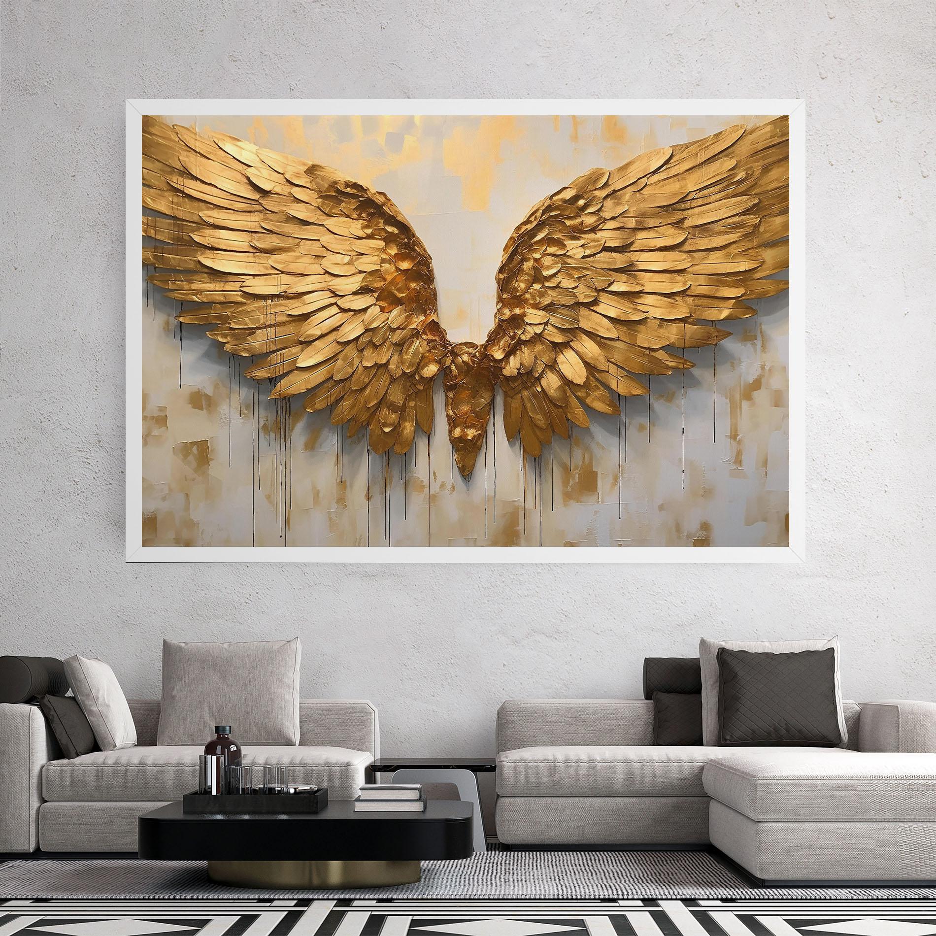 Tablou Canvas Golden Wings Art mockup 2