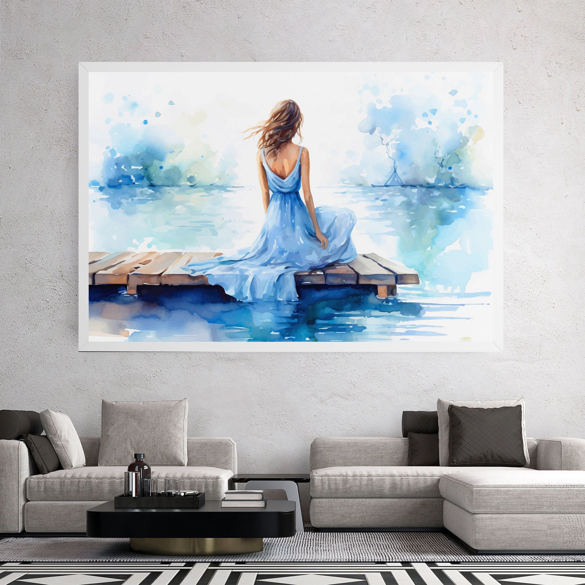 Lake Blue Woman mockup 2