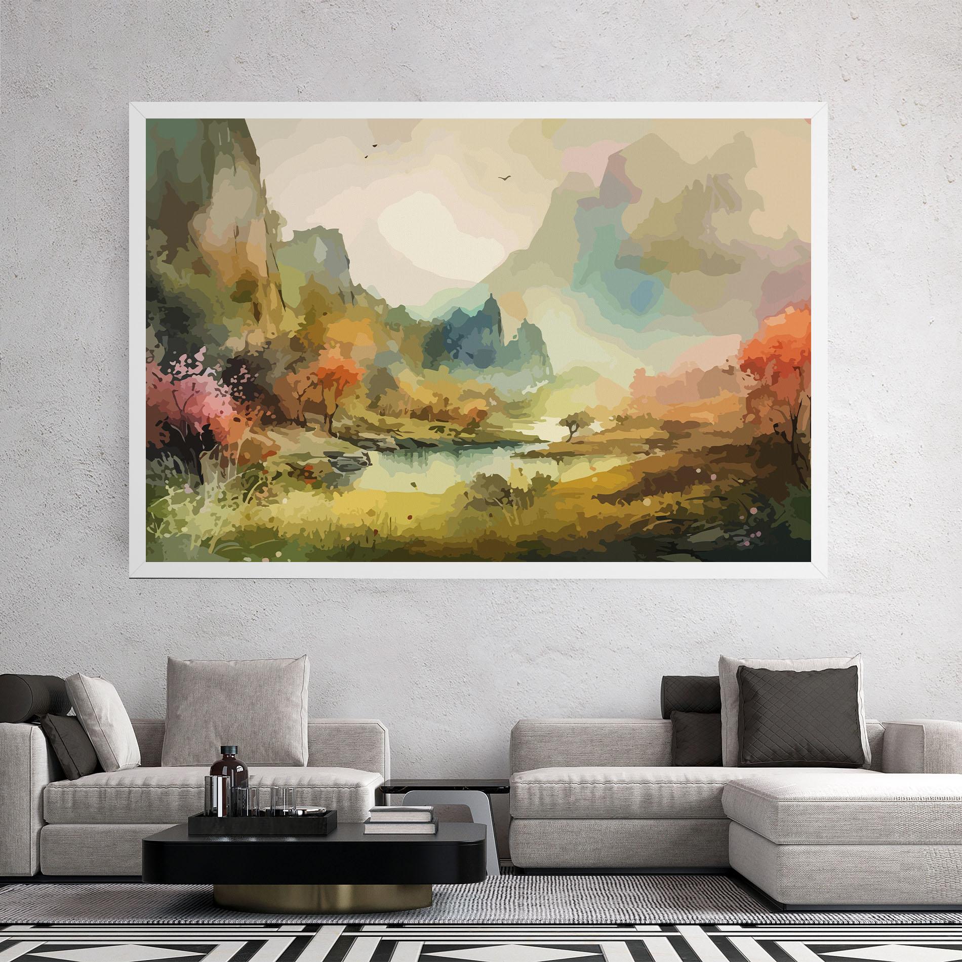 Tablou Canvas Nature Painting mockup 2