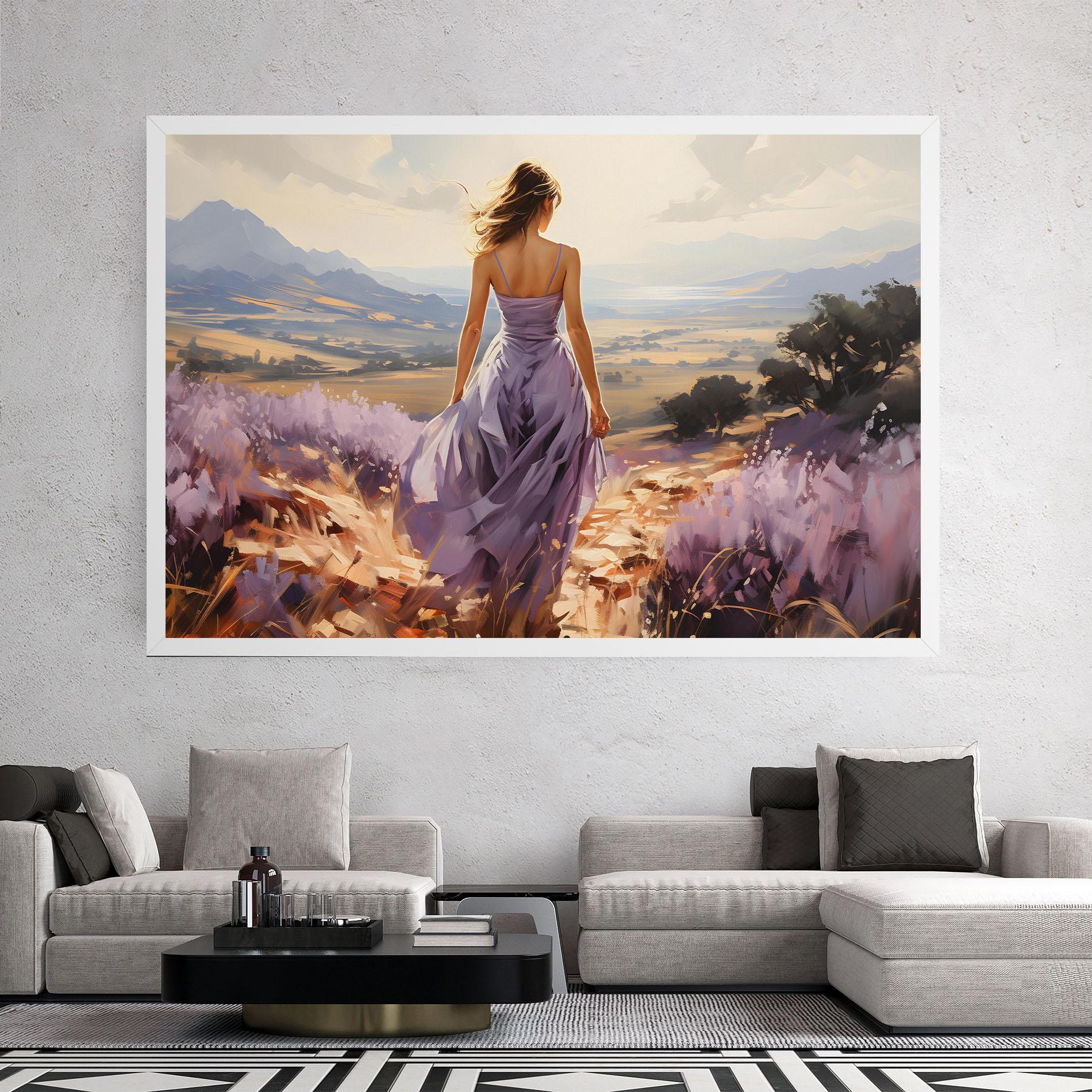 Tablou Canvas Purple Dress Woman mockup 2