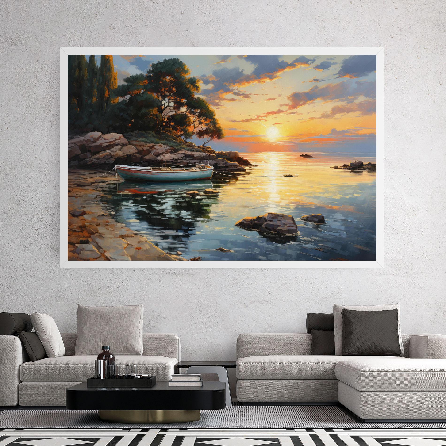 Tablou Canvas Sunset Sea Art mockup 2