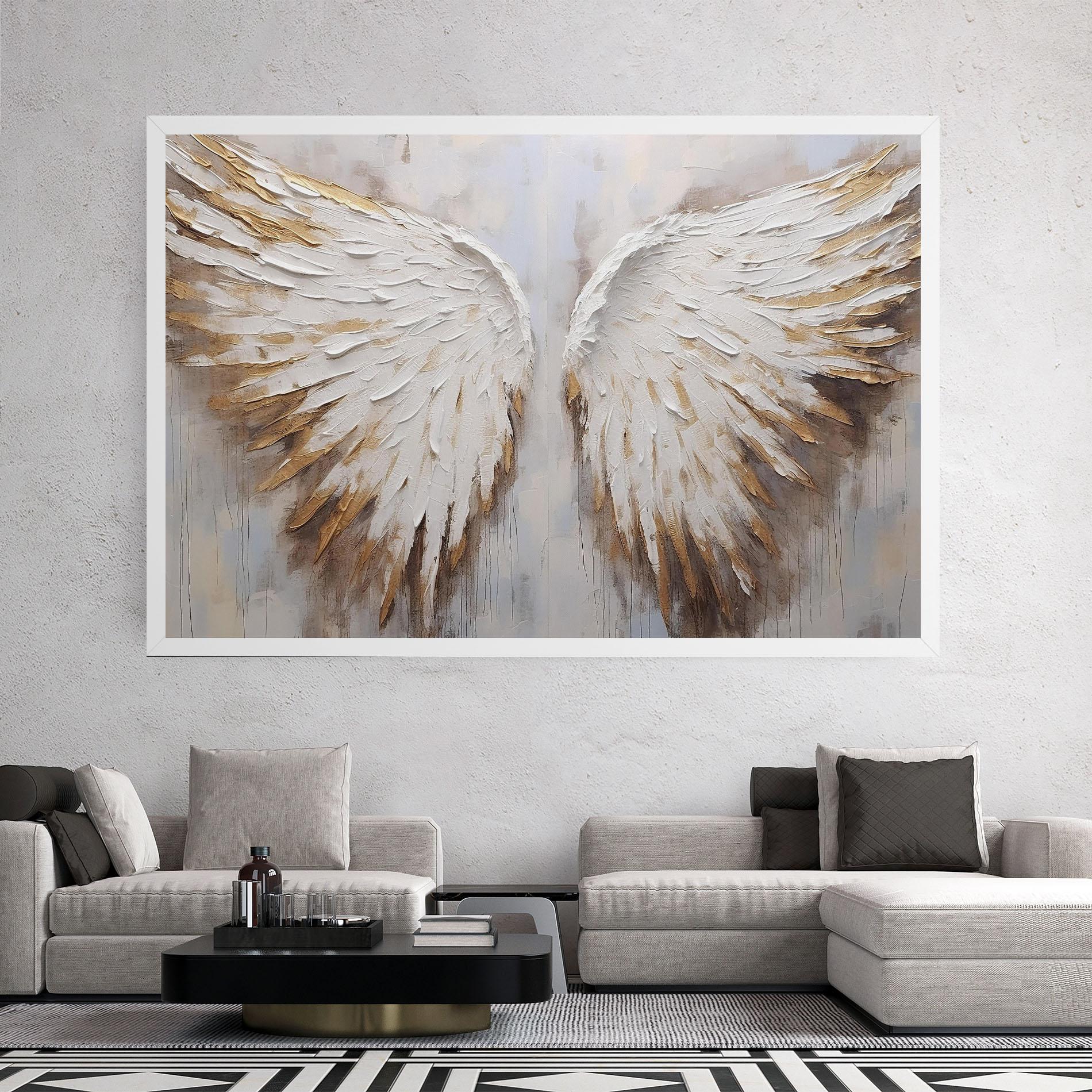 Tablou Canvas White Angel Wings mockup 2