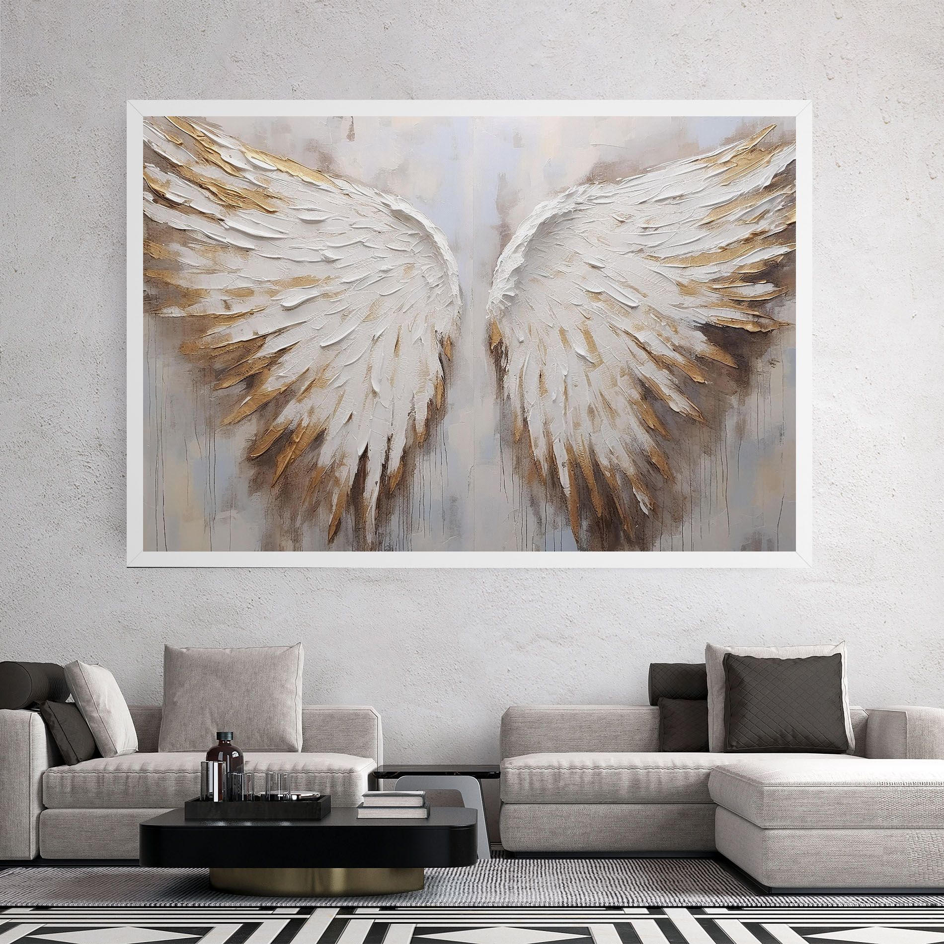 White Angel Wings mockup 2