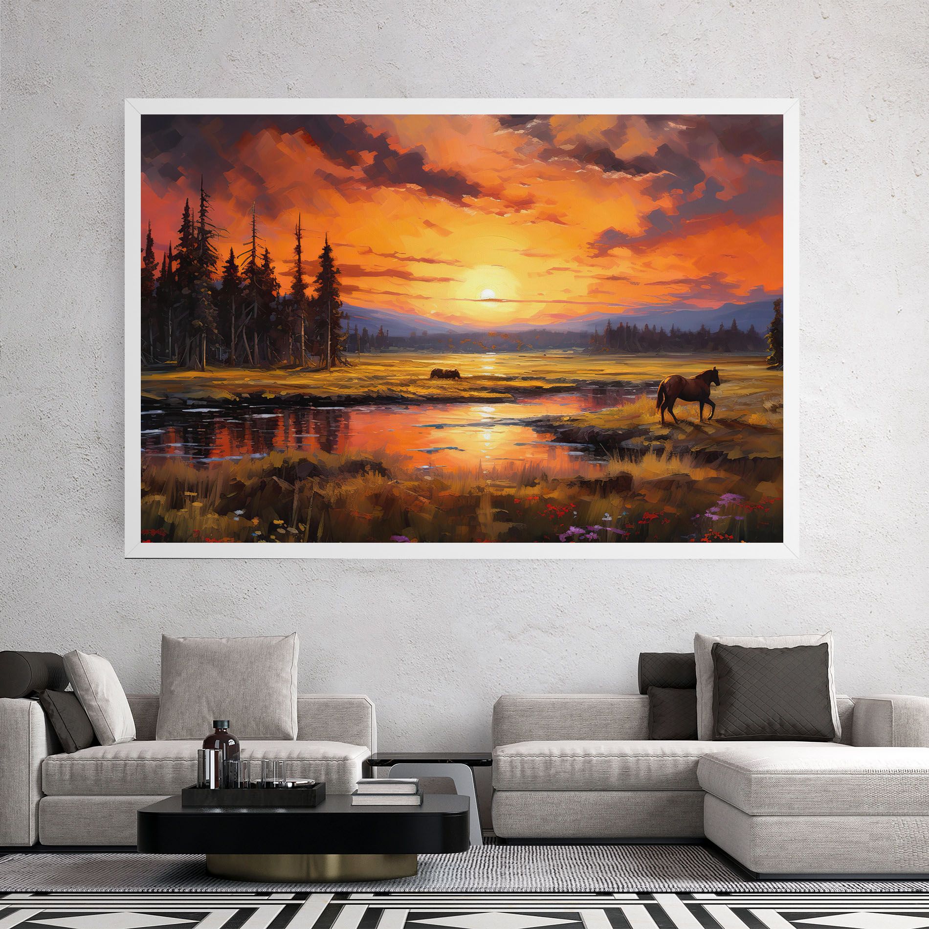 Wild Horses Painting mockup 2