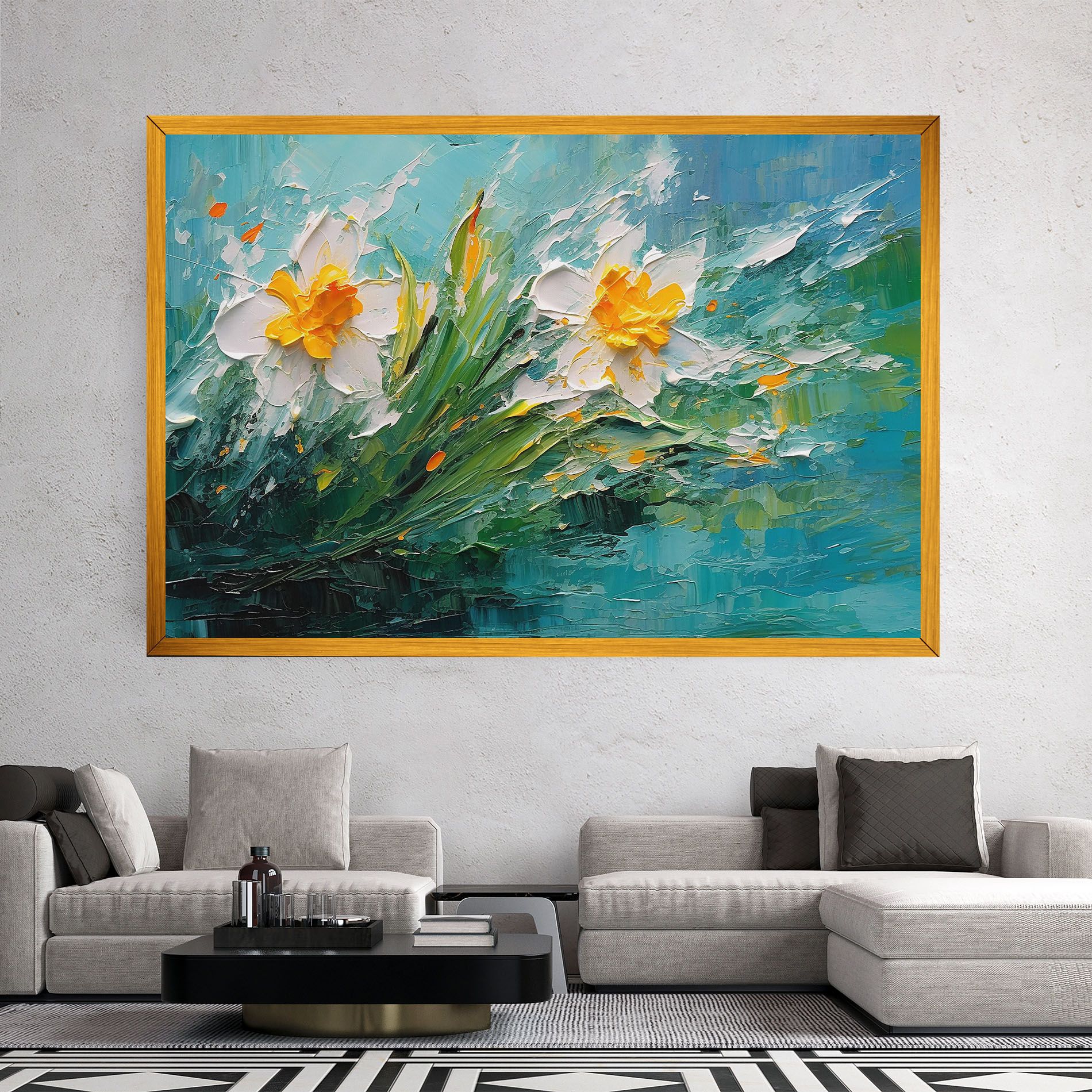 Abstract Flower Painting mockup 2
