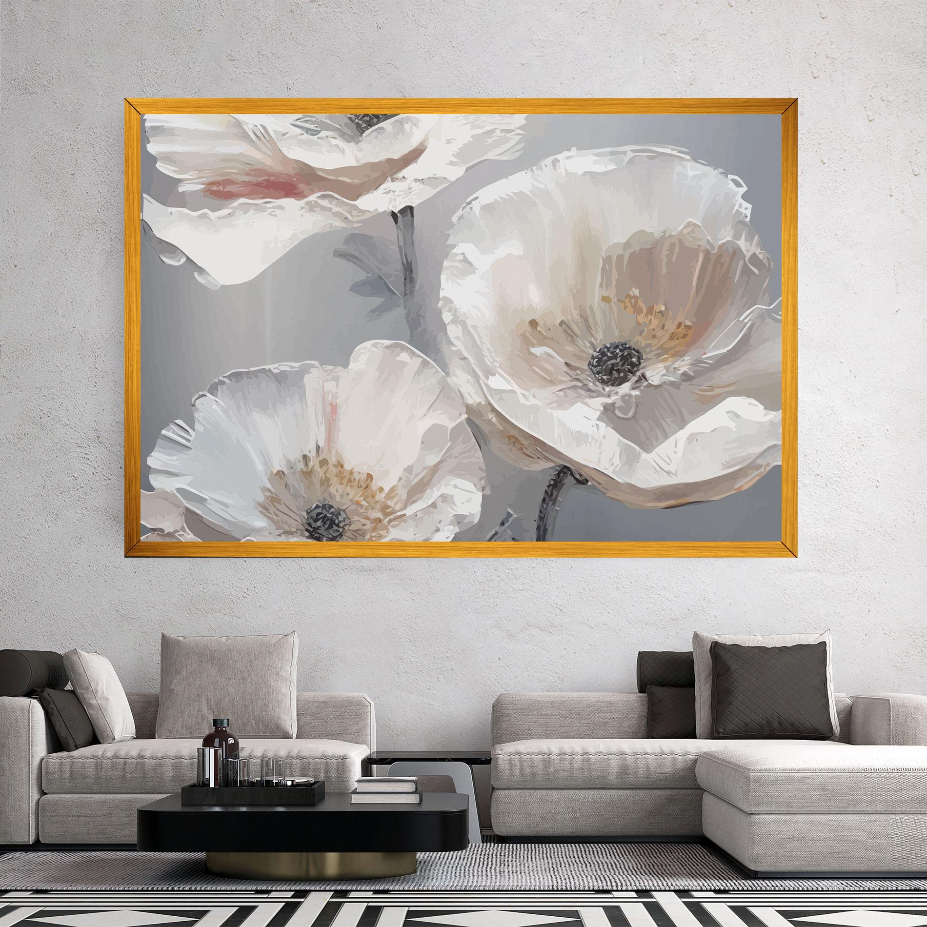 Tablou Canvas Cream Mix Flower mockup 2