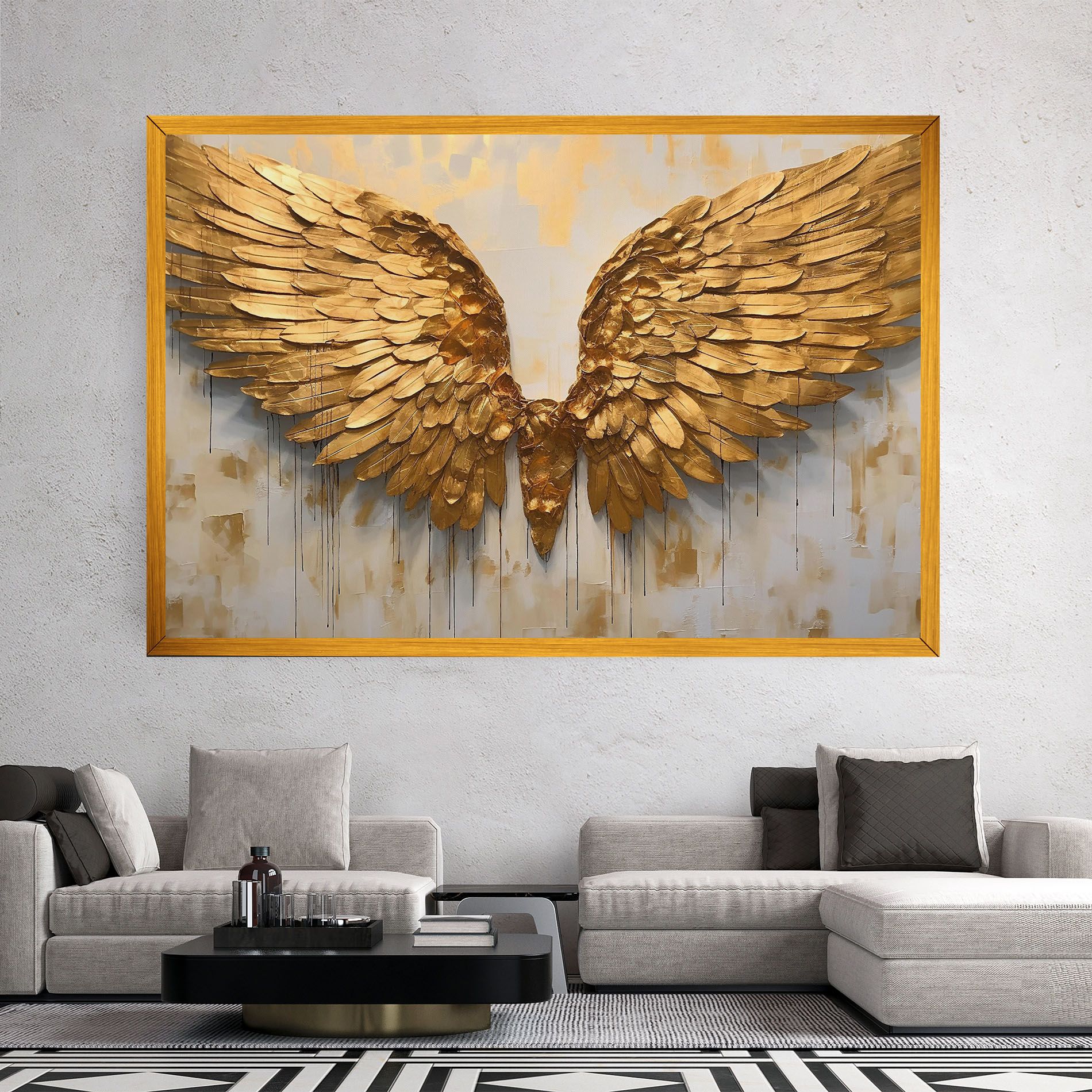 Golden Wings Art mockup 2