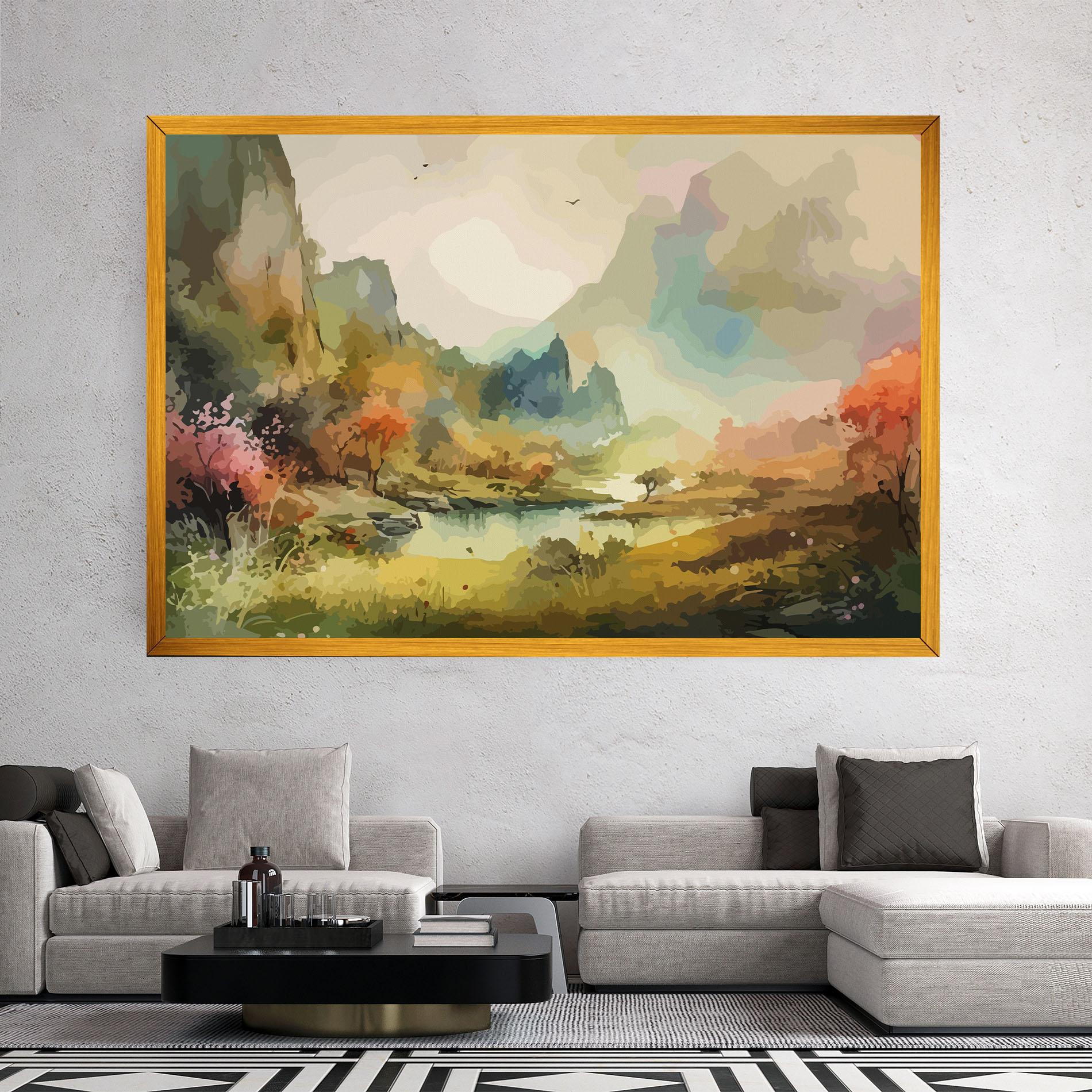 Tablou Canvas Nature Painting mockup 2