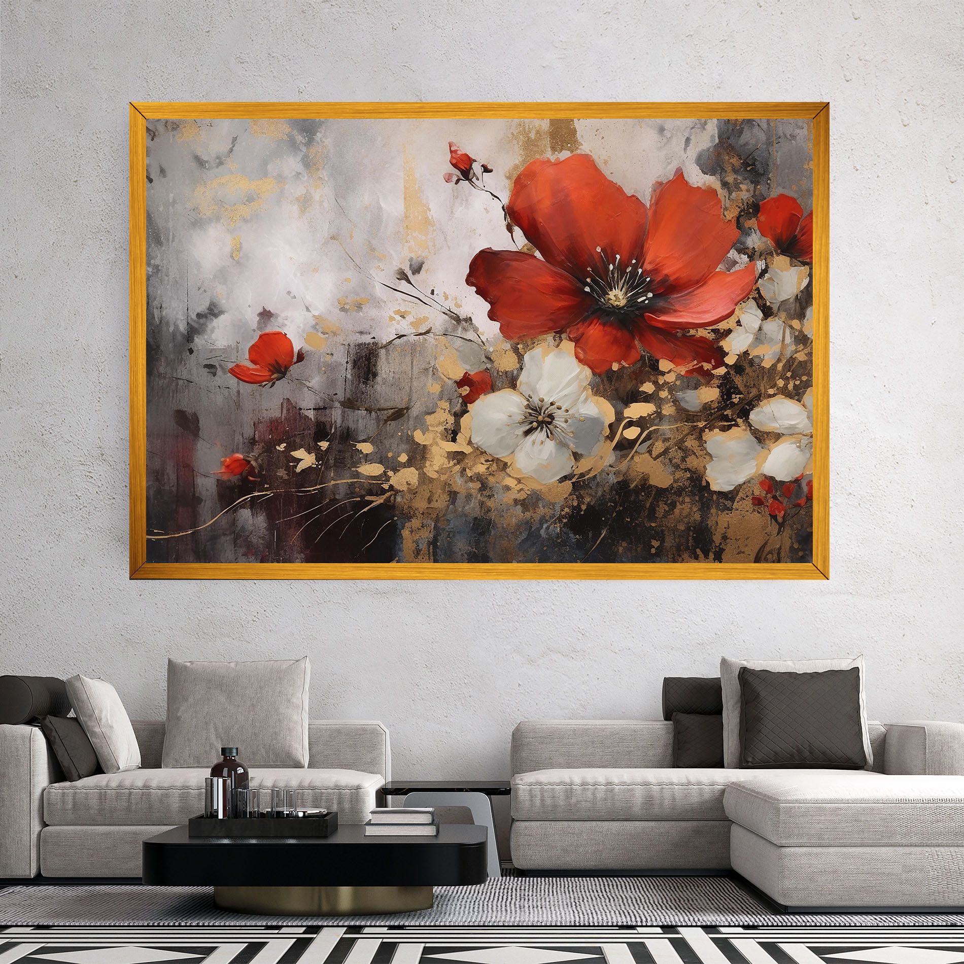Red Poppy Painting mockup 2