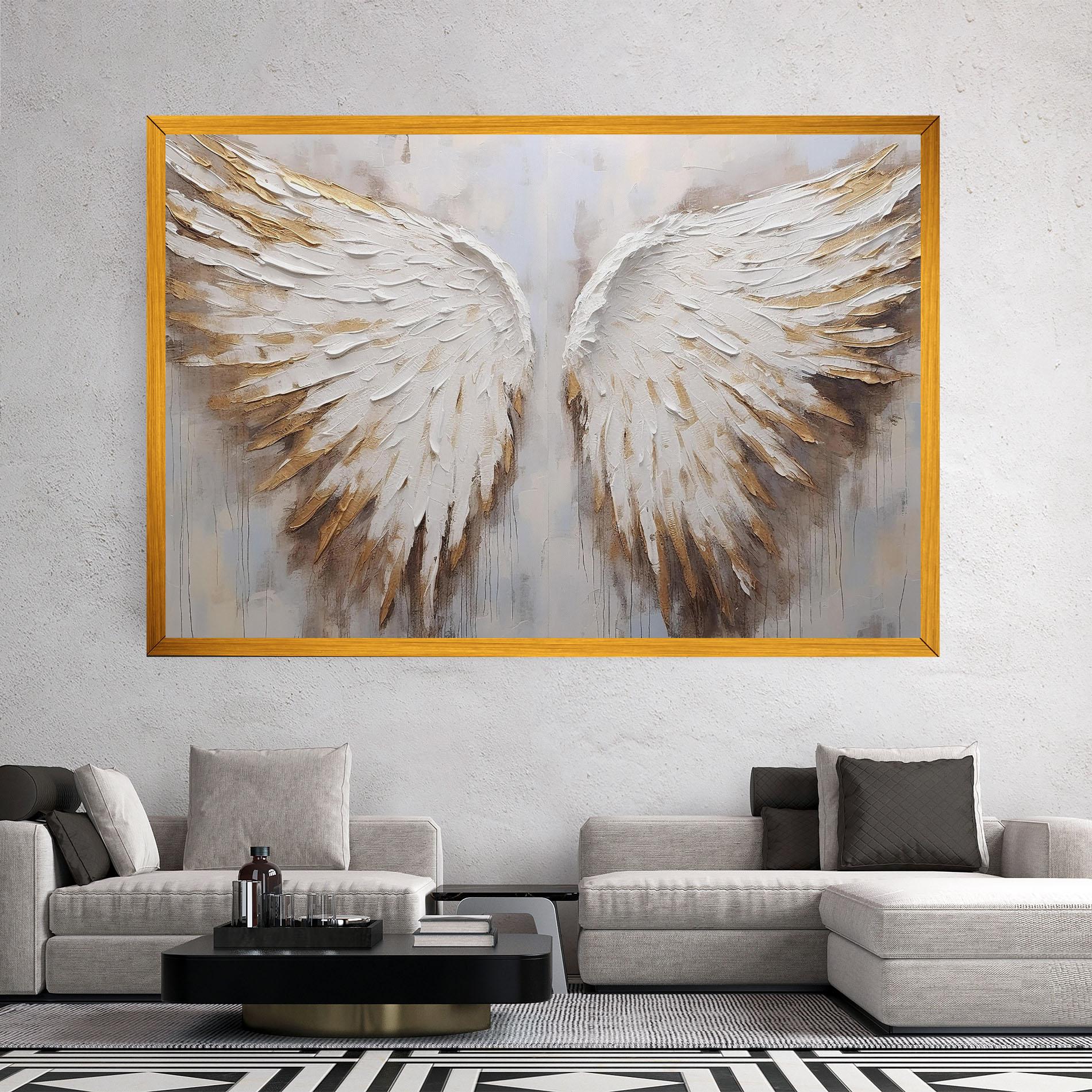 Tablou Canvas White Angel Wings mockup 2