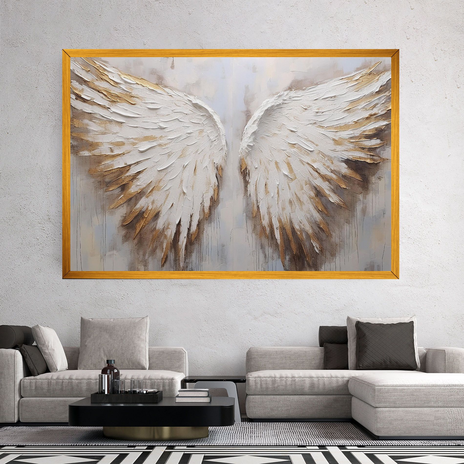White Angel Wings mockup 2
