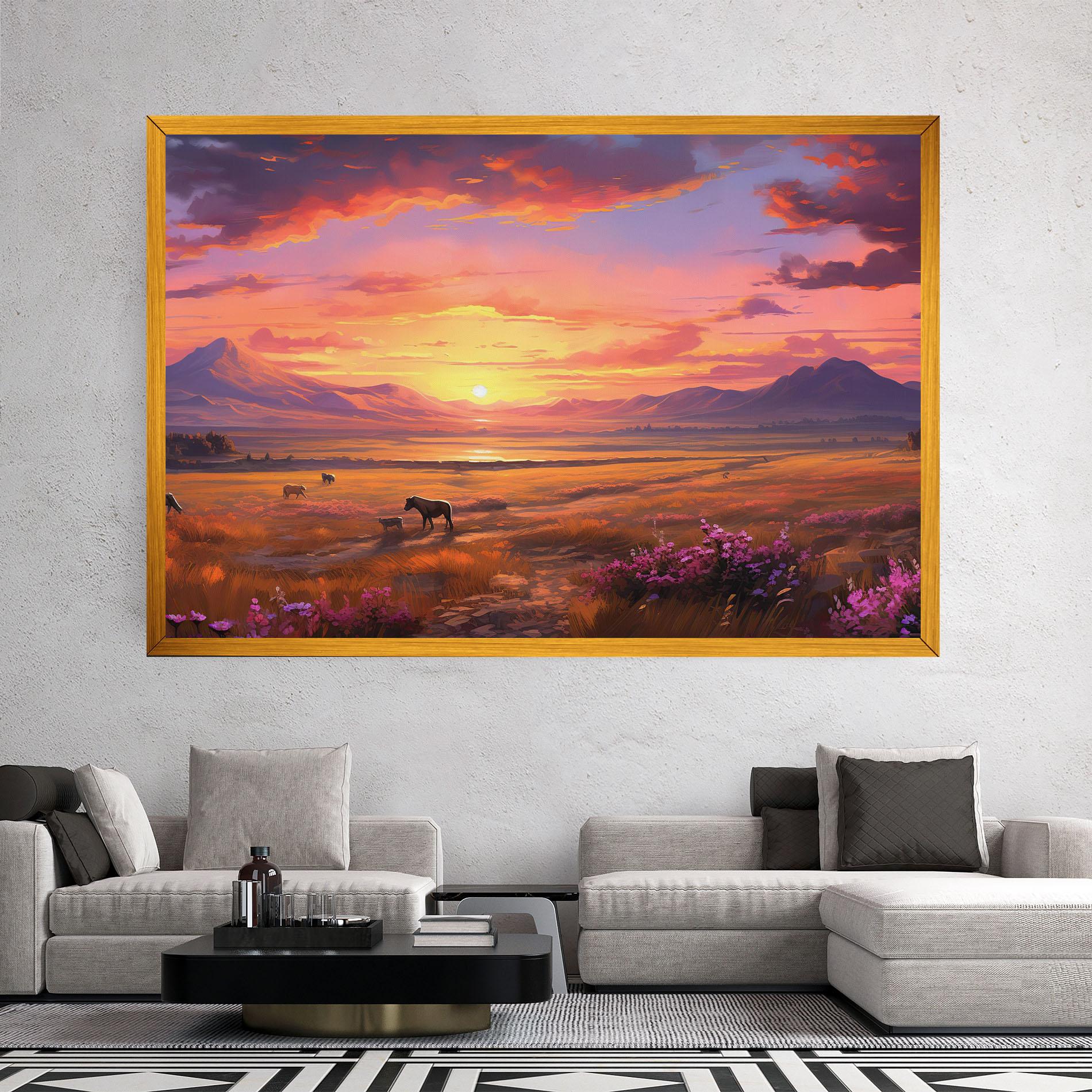 Tablou Canvas Wild Horses Art mockup 2