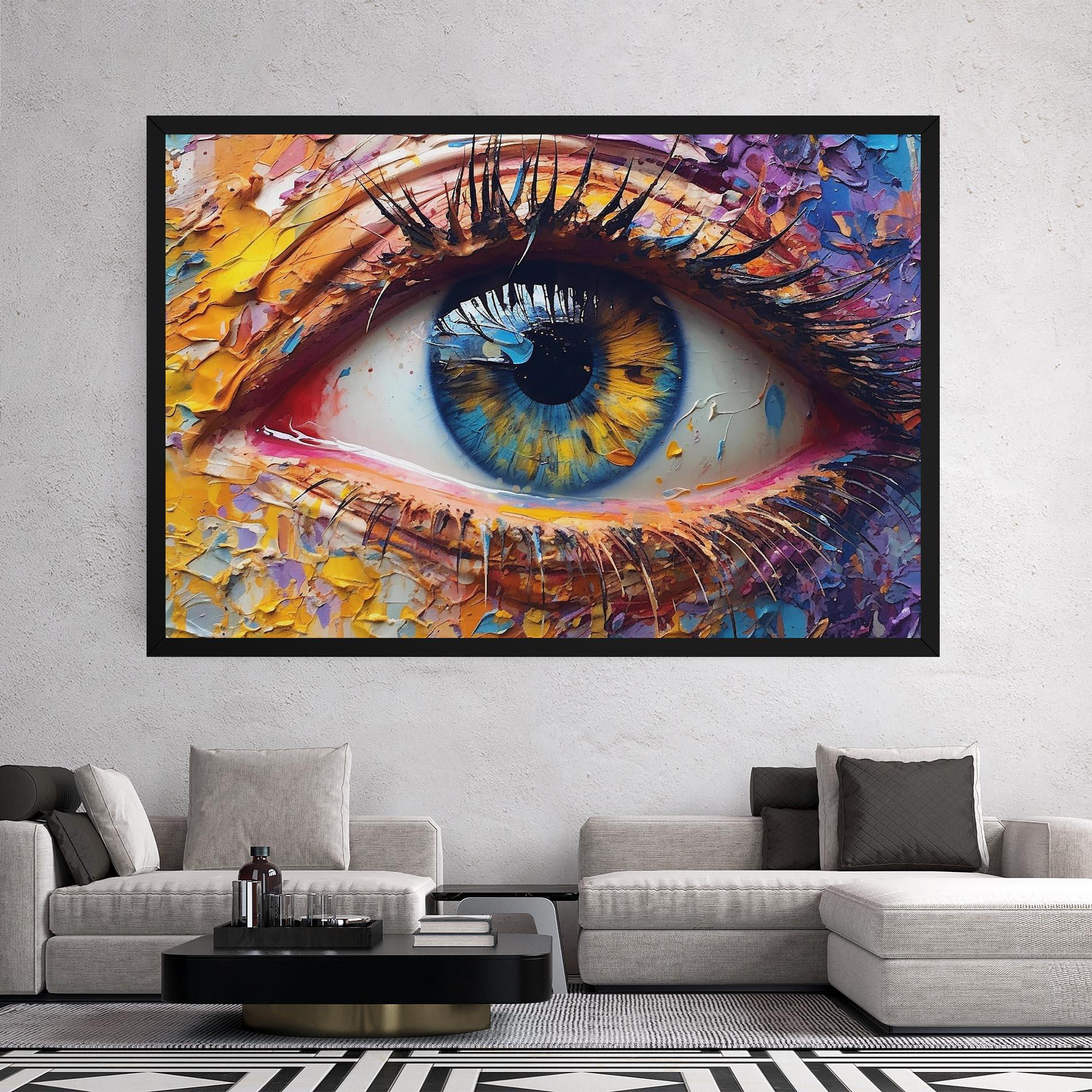 Tablou Canvas Blue Eyes Art mockup 2