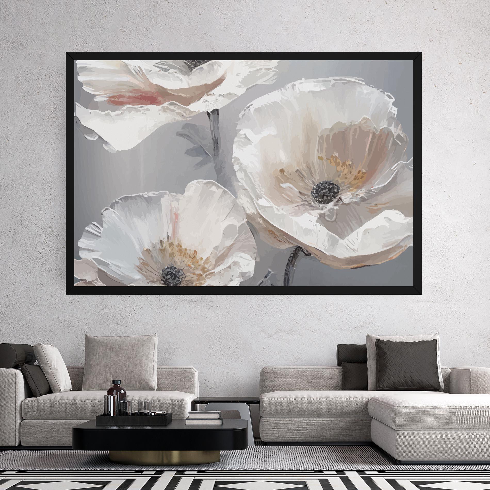 Tablou Canvas Cream Mix Flower mockup 2