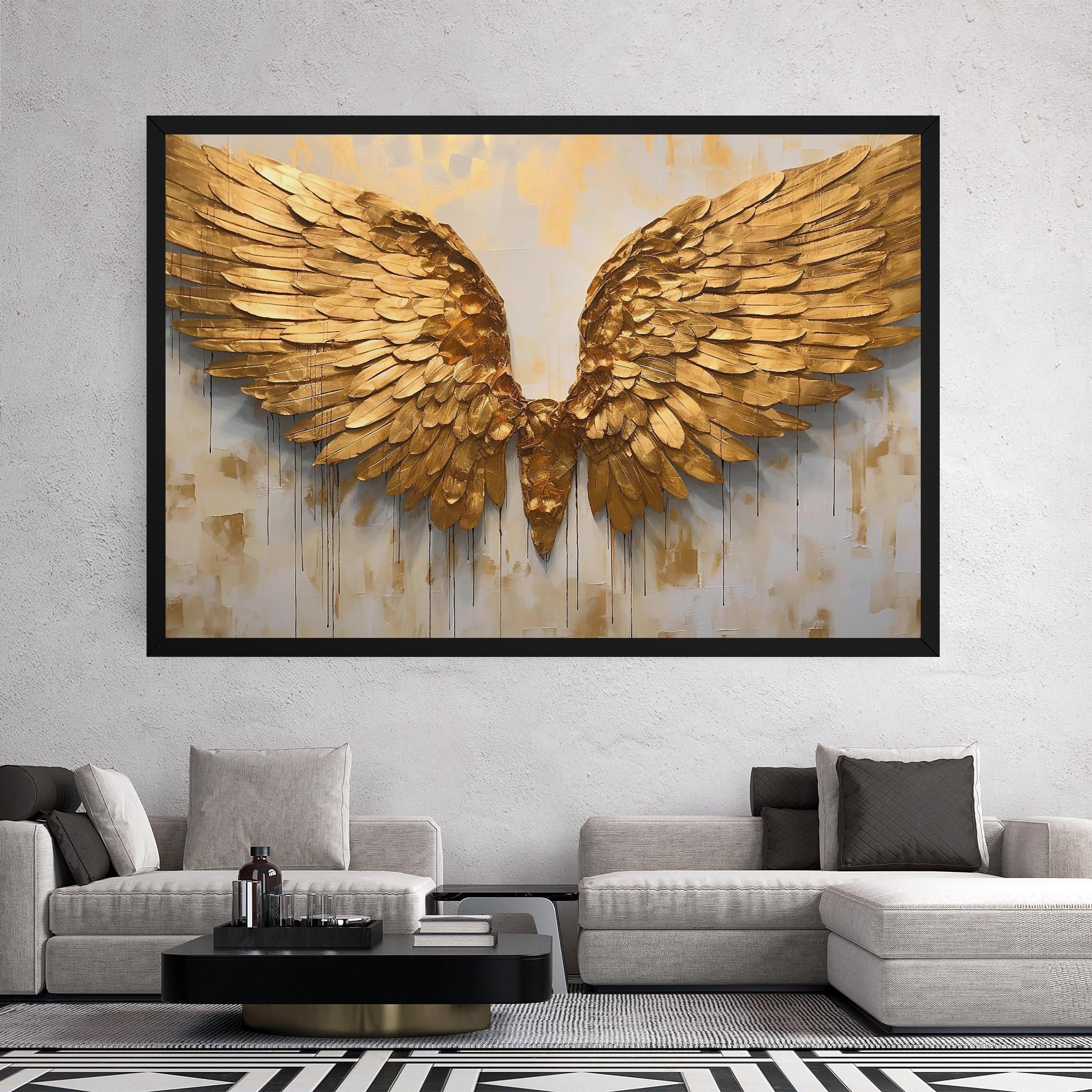 Tablou Canvas Golden Wings Art mockup 2