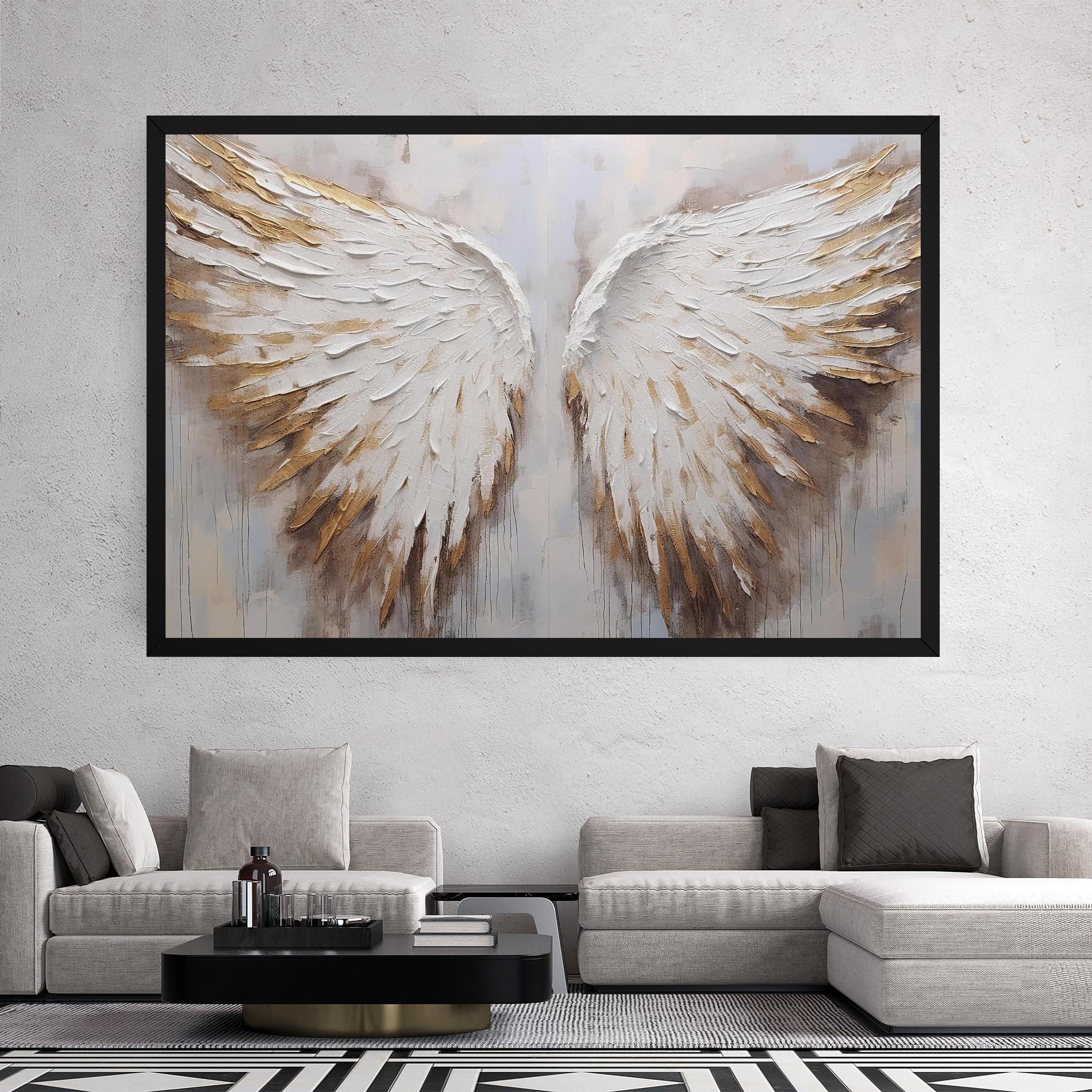 Tablou Canvas White Angel Wings mockup 2