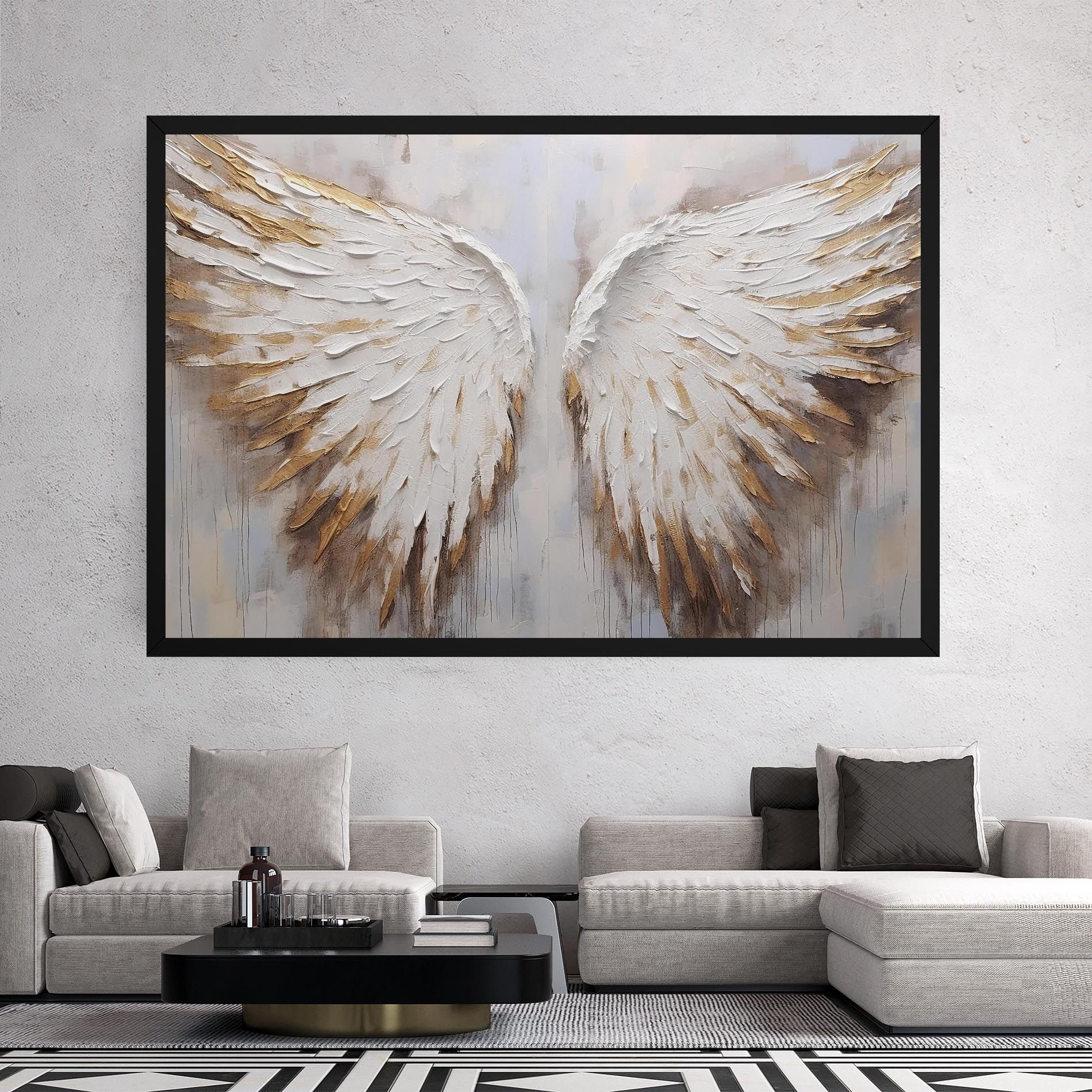 White Angel Wings mockup 2