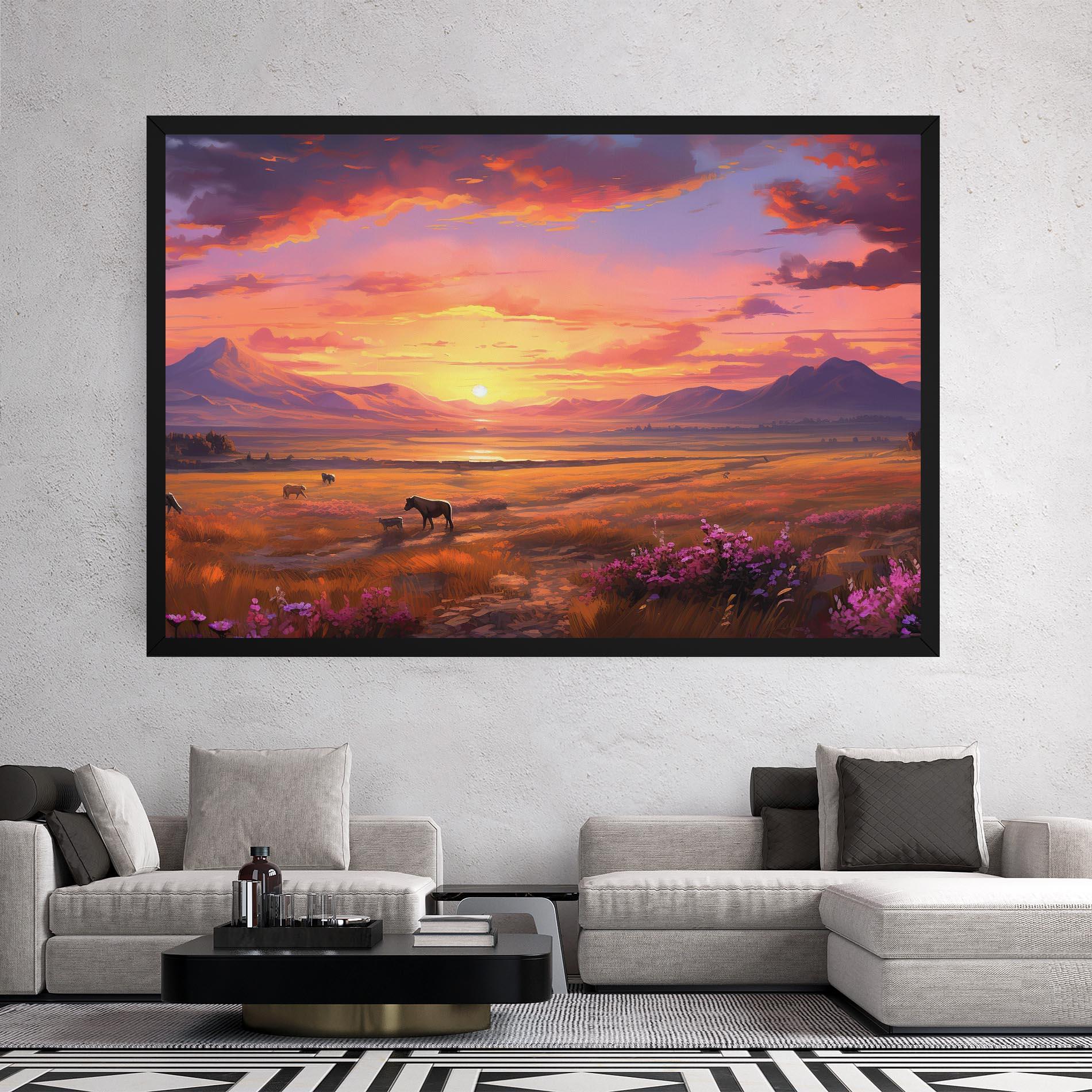 Tablou Canvas Wild Horses Art mockup 2