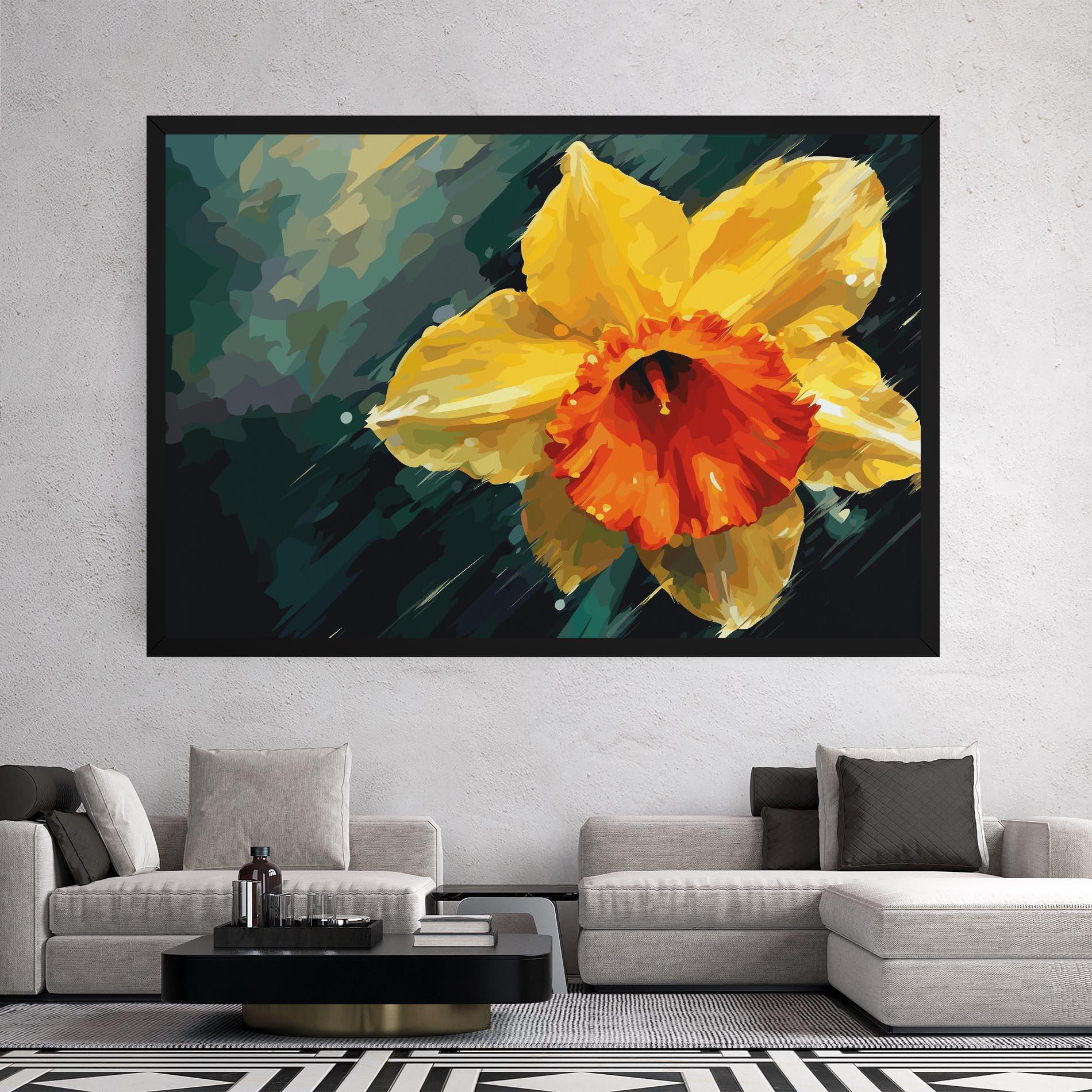 Tablou Canvas Yellow Flower Art mockup 2